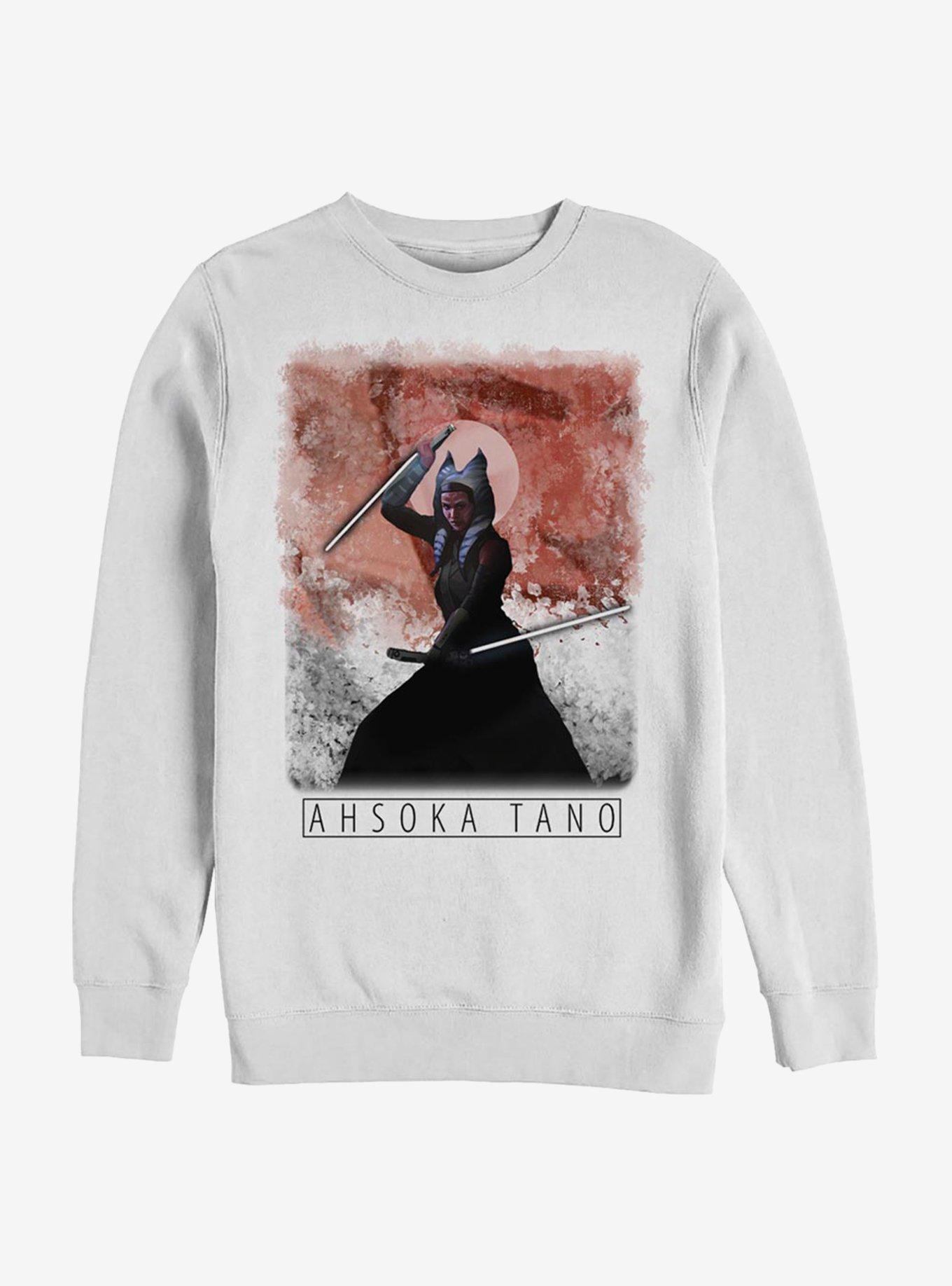 Star Wars The Mandalorian Ahsoka Tano Saber Crew Sweatshirt, WHITE, hi-res