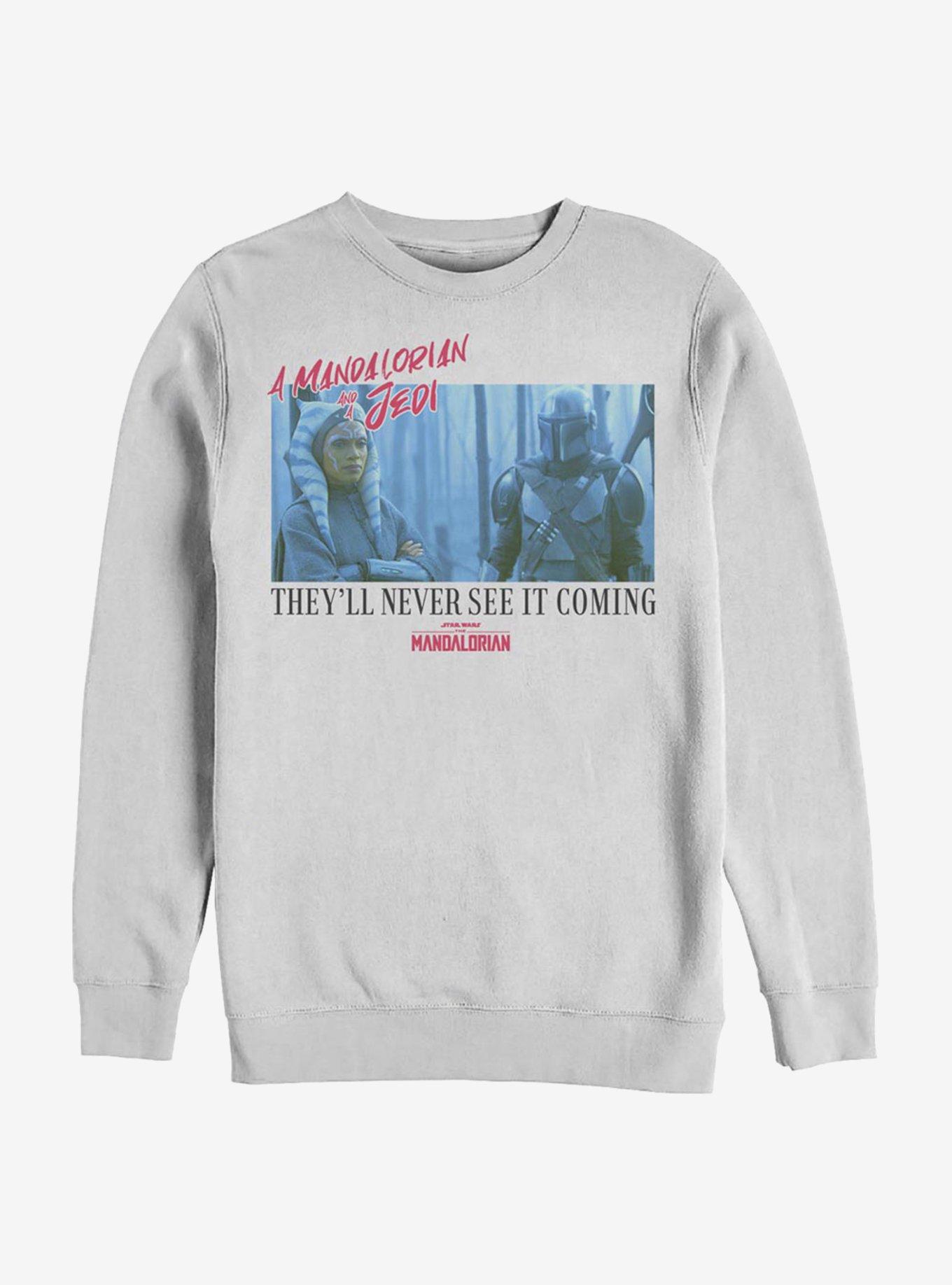 Star Wars The Mandalorian A Mandalorian And A Jedi Crew Sweatshirt, , hi-res