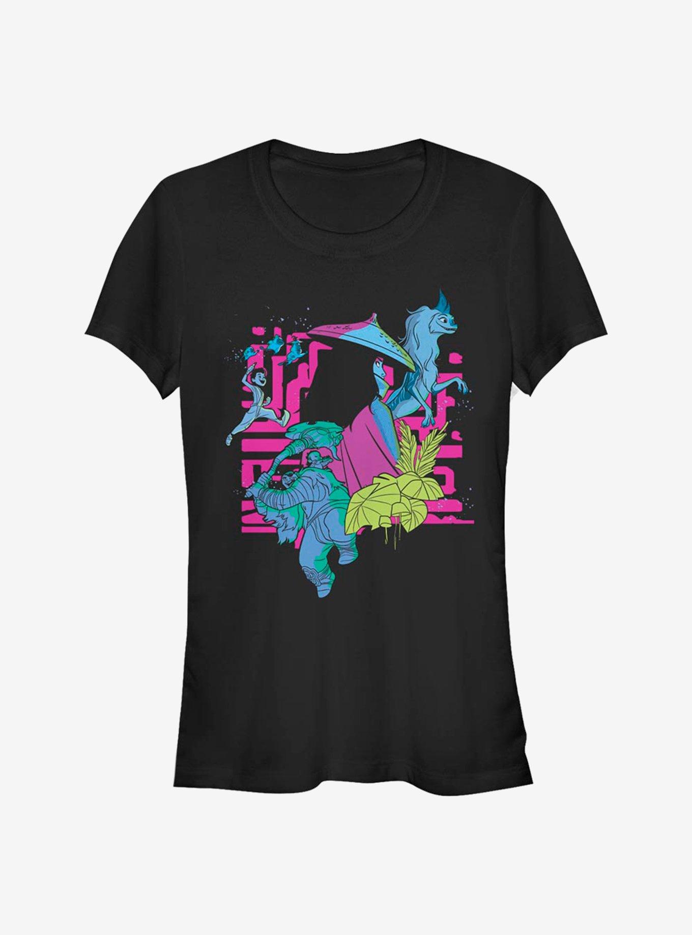 Disney Raya and the Last Dragon Group Shot Girls T-Shirt, BLACK, hi-res