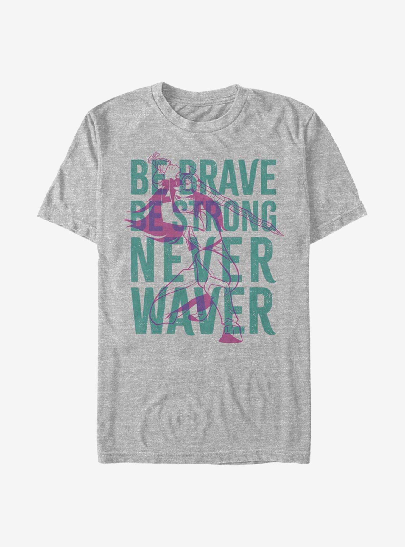 Disney Raya and the Last Dragon Be Brave Never Waiver T-Shirt, ATH HTR, hi-res