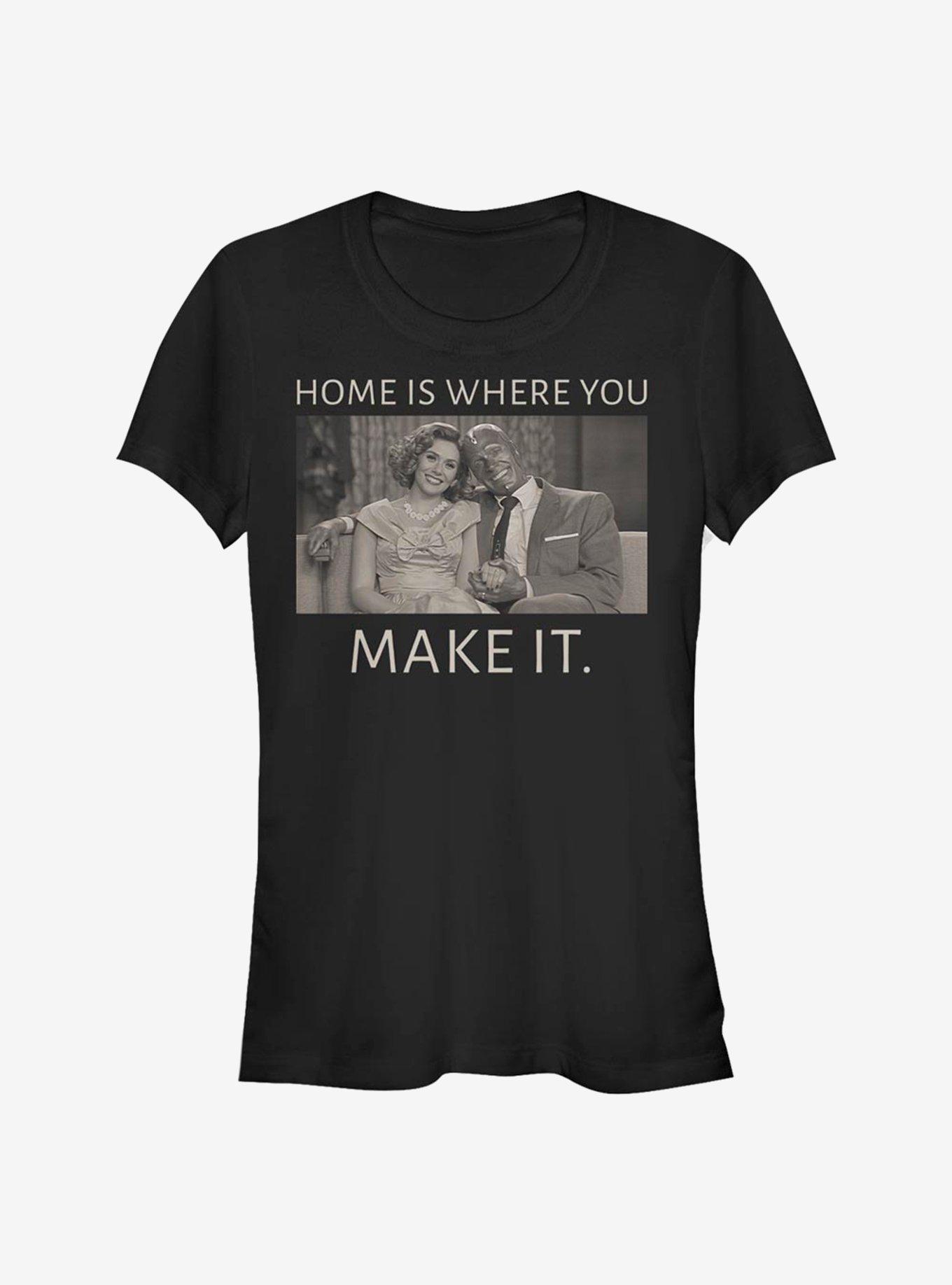 Marvel WandaVision Home Is Where You Make It Girls T-Shirt, BLACK, hi-res