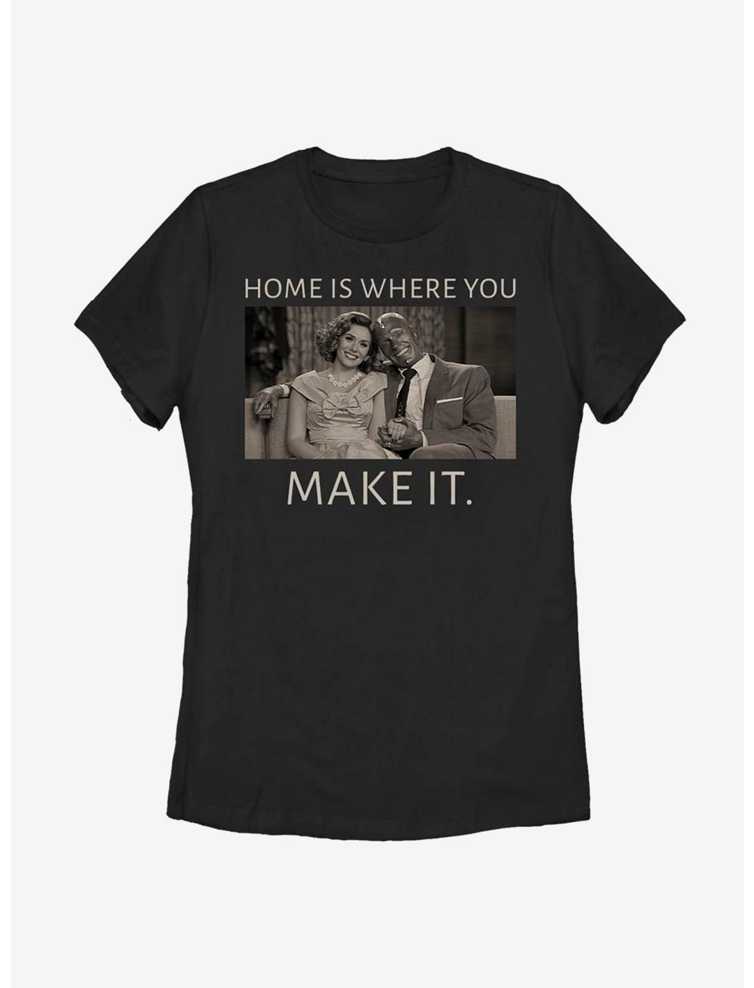 Marvel WandaVision Home Is Where You Make It Womens T-Shirt, BLACK, hi-res