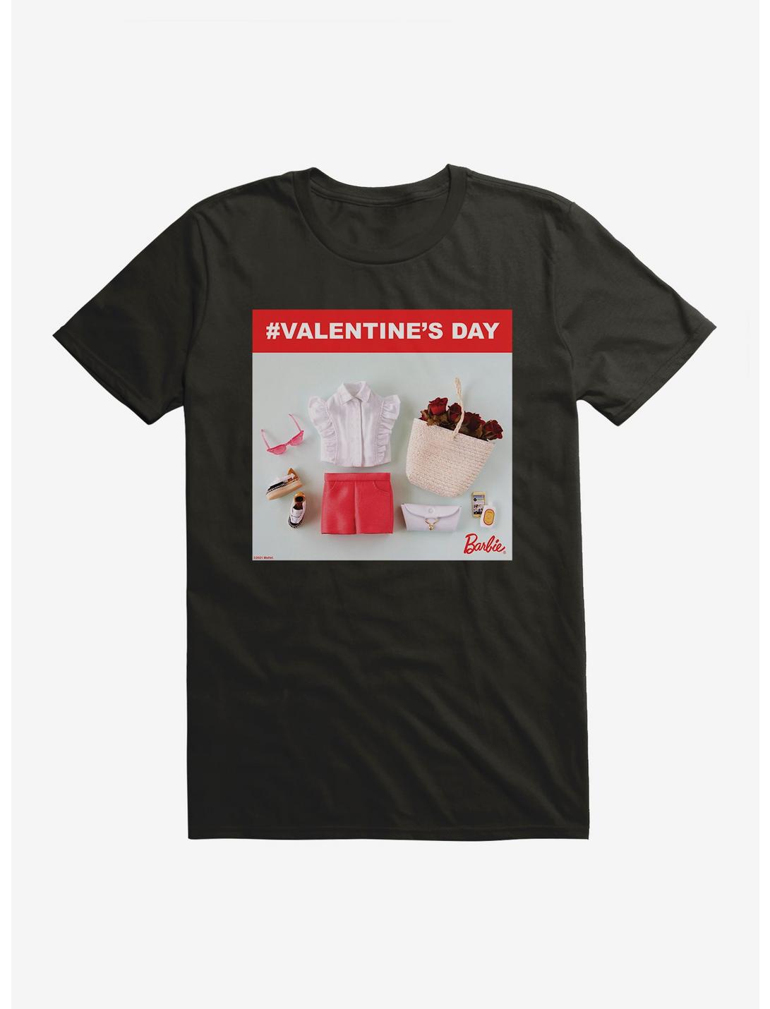 Barbie Valentine's Day Roses And Ruffles T-Shirt, BLACK, hi-res