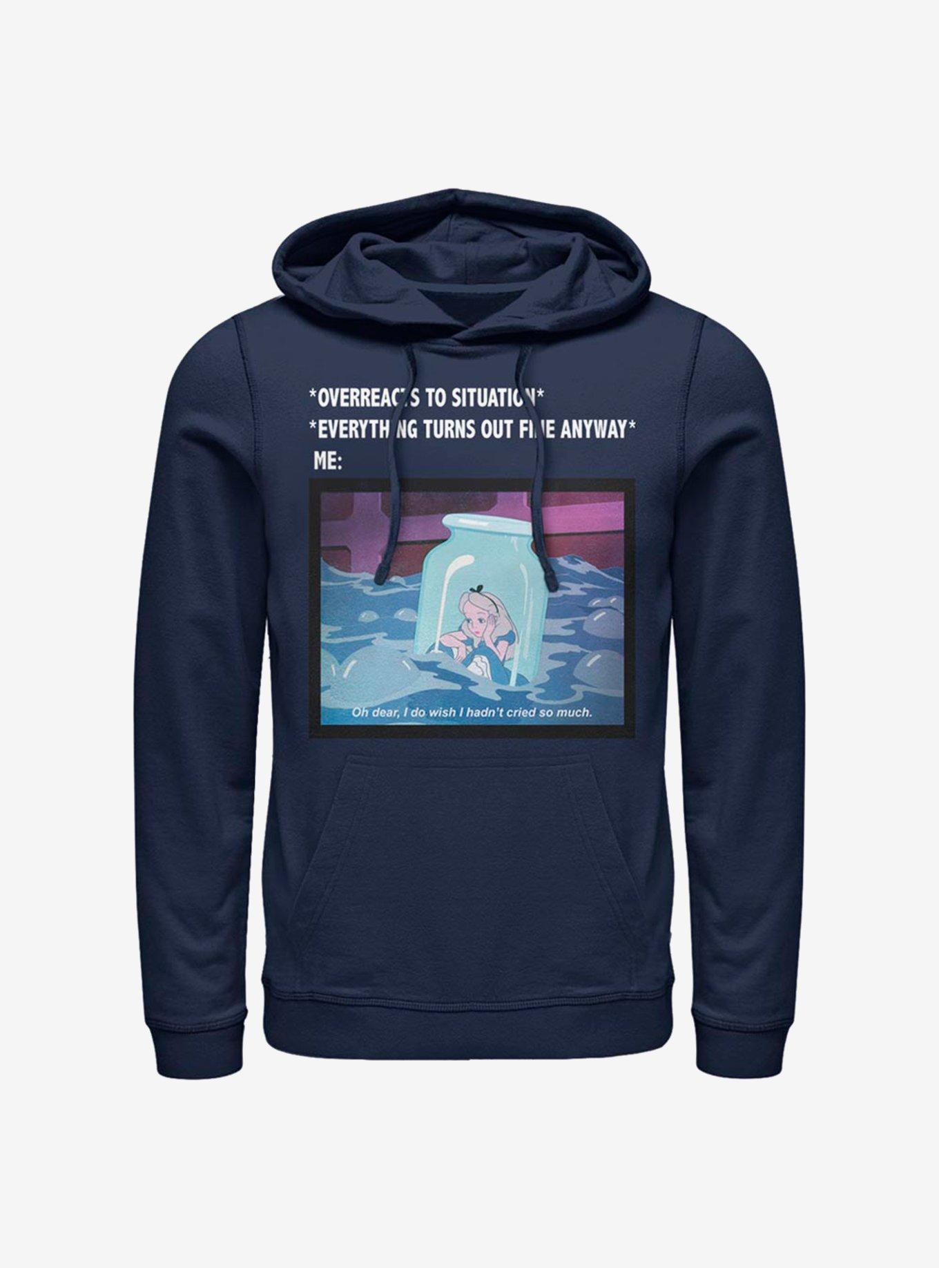 Disney Alice In Wonderland Anxiety Meme Hoodie, , hi-res