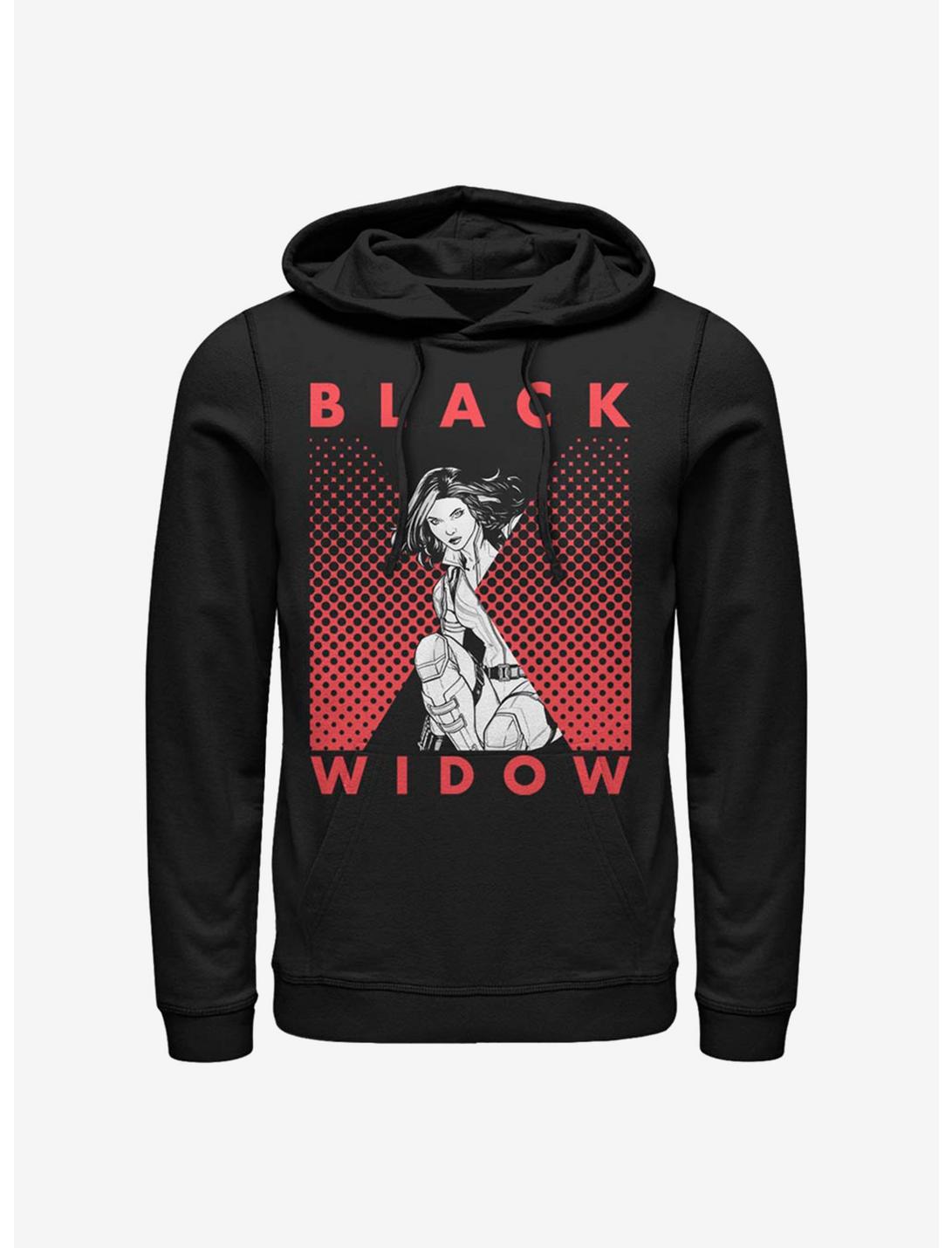 Marvel Black Widow Halftone Hoodie, BLACK, hi-res