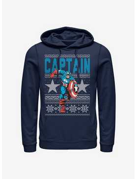 Marvel Captain America Holiday Pattern Hoodie, , hi-res