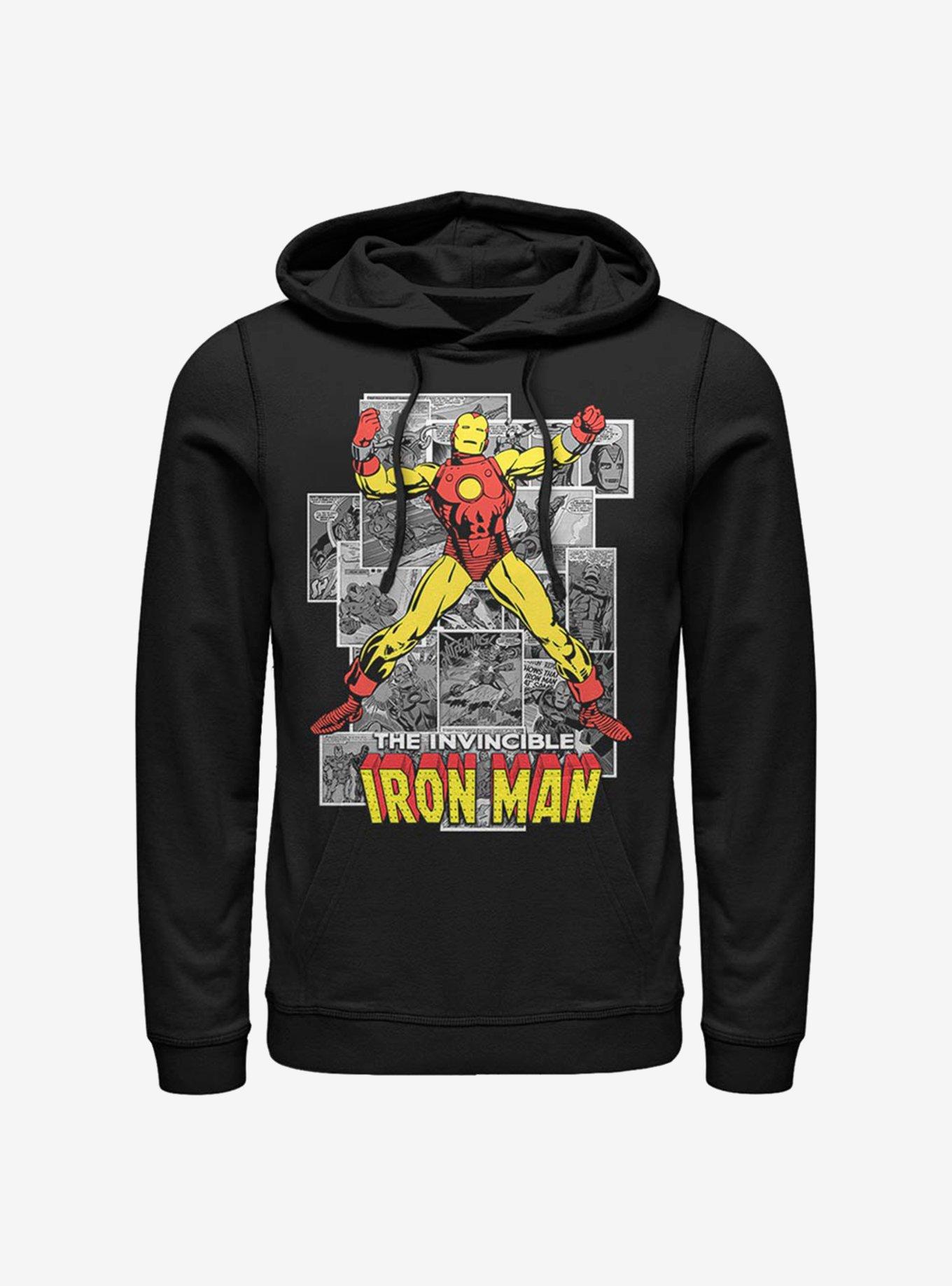 Marvel Iron Man Comic Hoodie, BLACK, hi-res