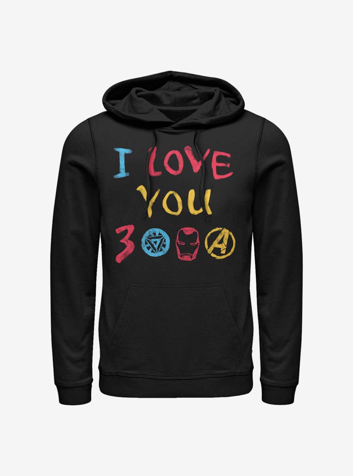 Marvel Iron Man Love Hand Drawn Hoodie, , hi-res