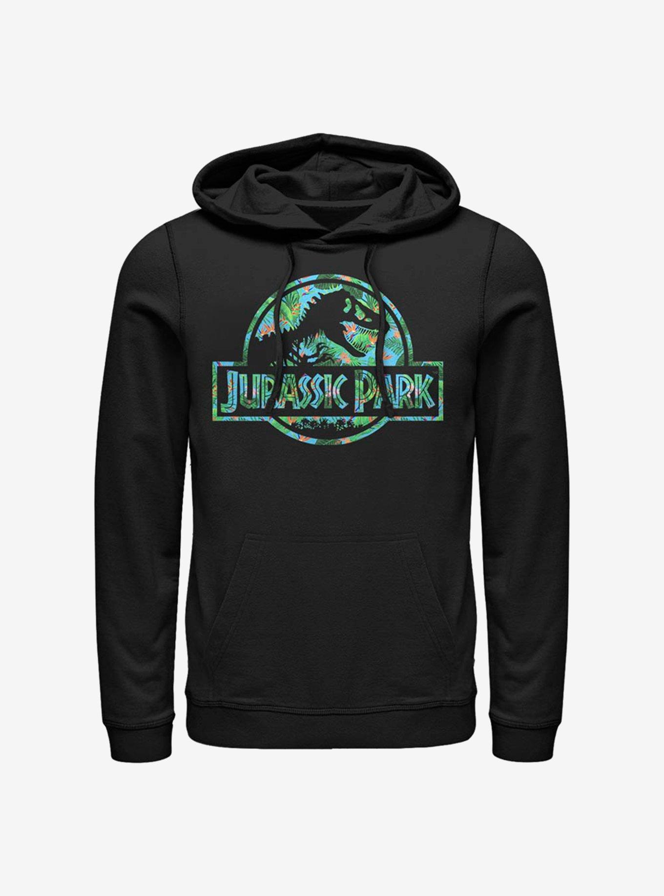 Jurassic Park Floral Logo Hoodie, , hi-res