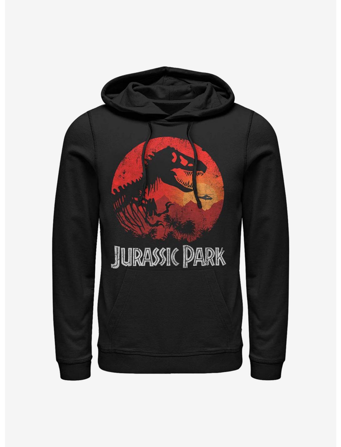 Jurassic Park Jungle Sunset Hoodie, BLACK, hi-res