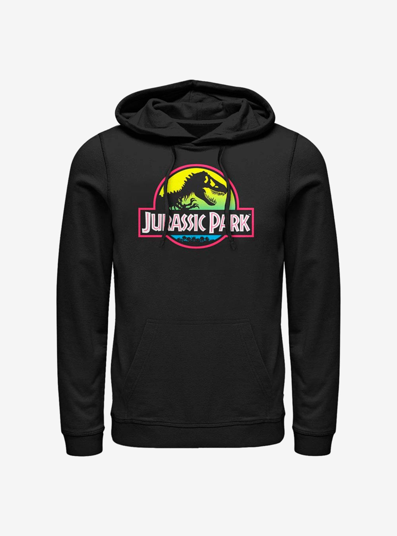 Jurassic Park Neon Logo Hoodie, , hi-res