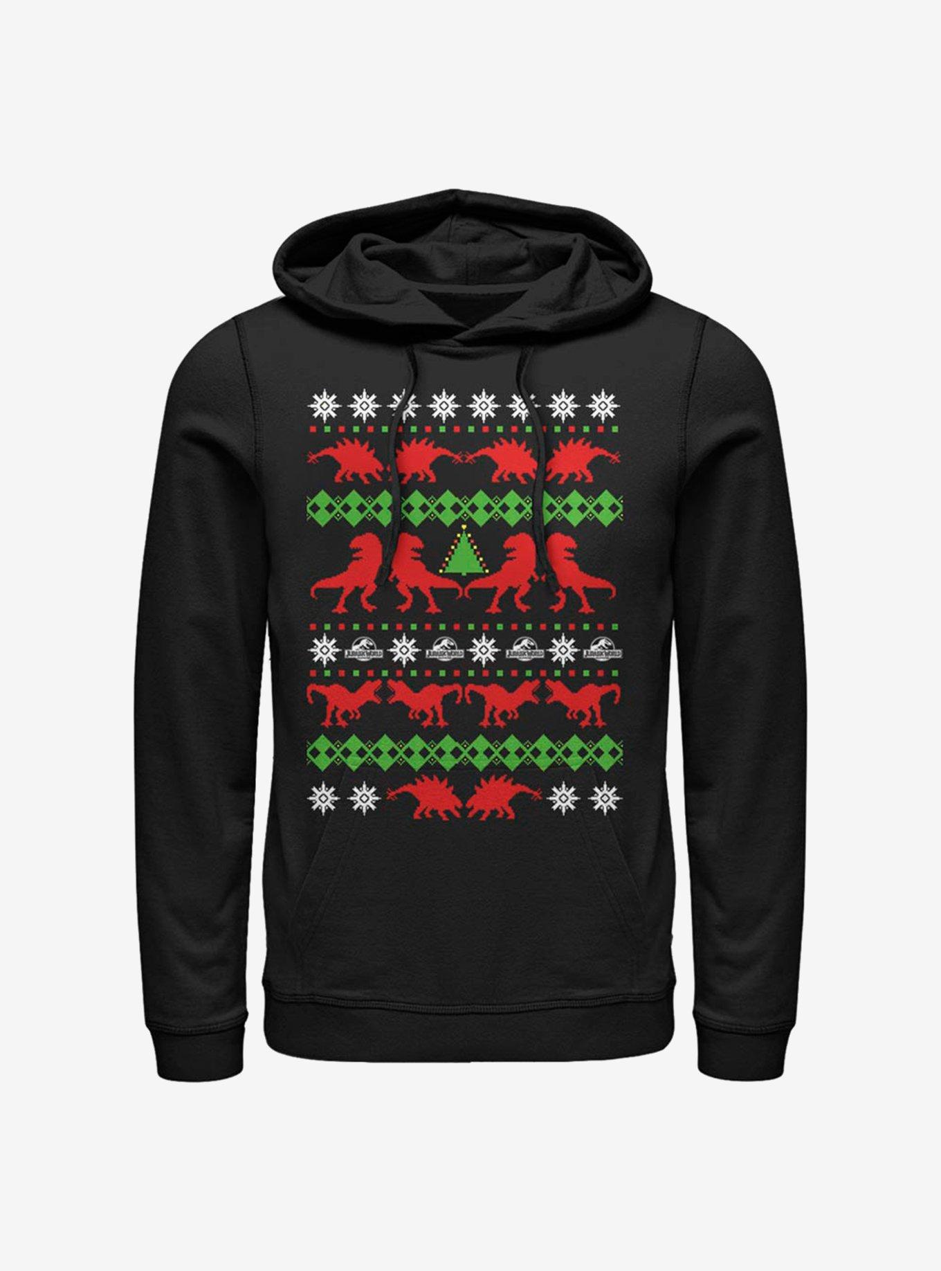 Jurassic Park Holiday Pattern Hoodie, , hi-res