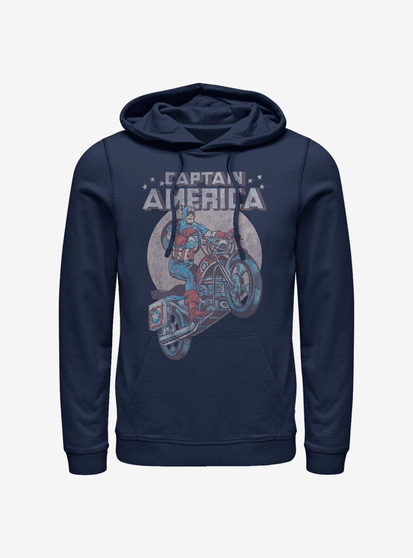 Marvel Captain America Retro Motorcycle Hoodie, , hi-res