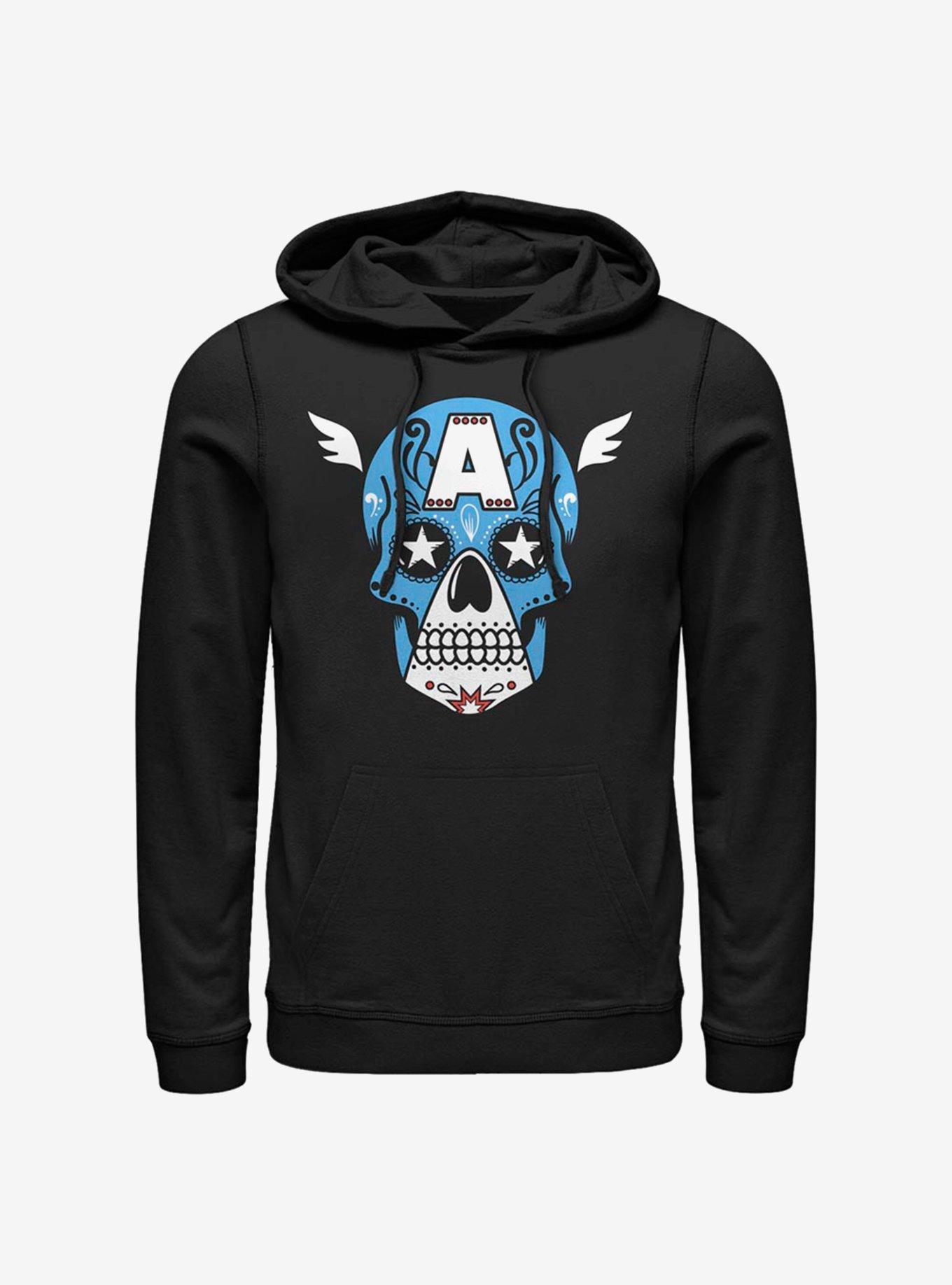 Marvel Captain America Sugar Skull Hoodie, , hi-res