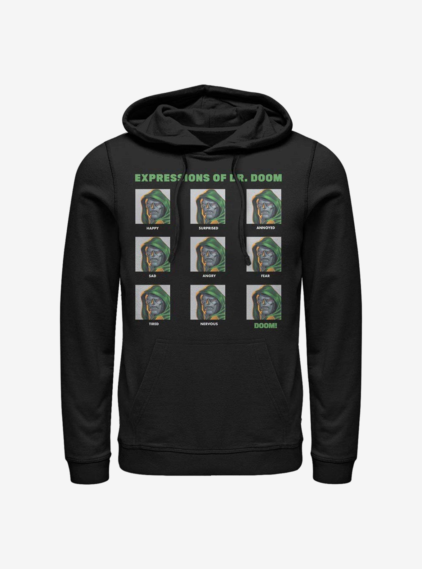 Marvel Fantastic Four Expressions Of Doom Hoodie, BLACK, hi-res