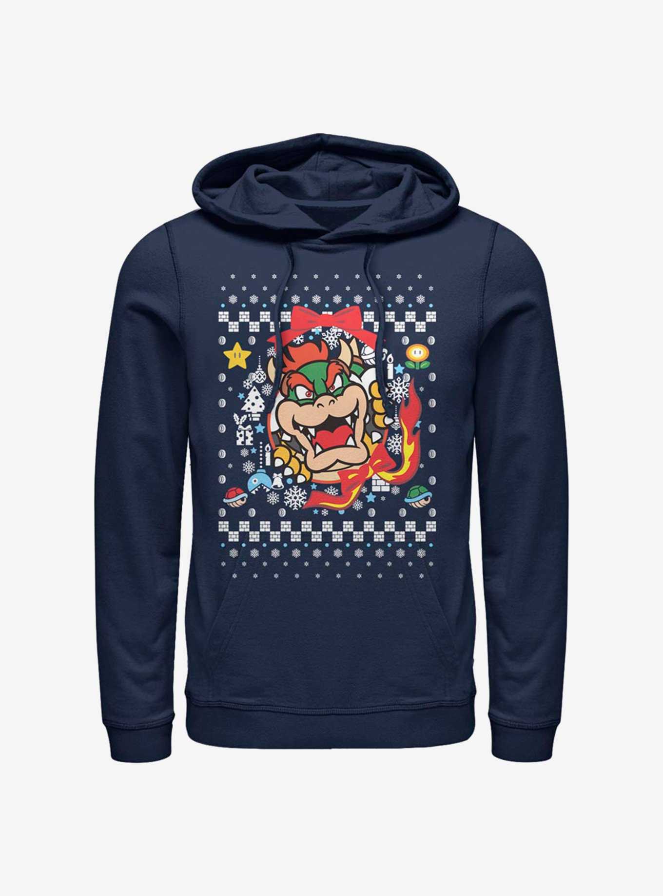 Nintendo Super Mario Wreath Bowser Sweater Hoodie, , hi-res