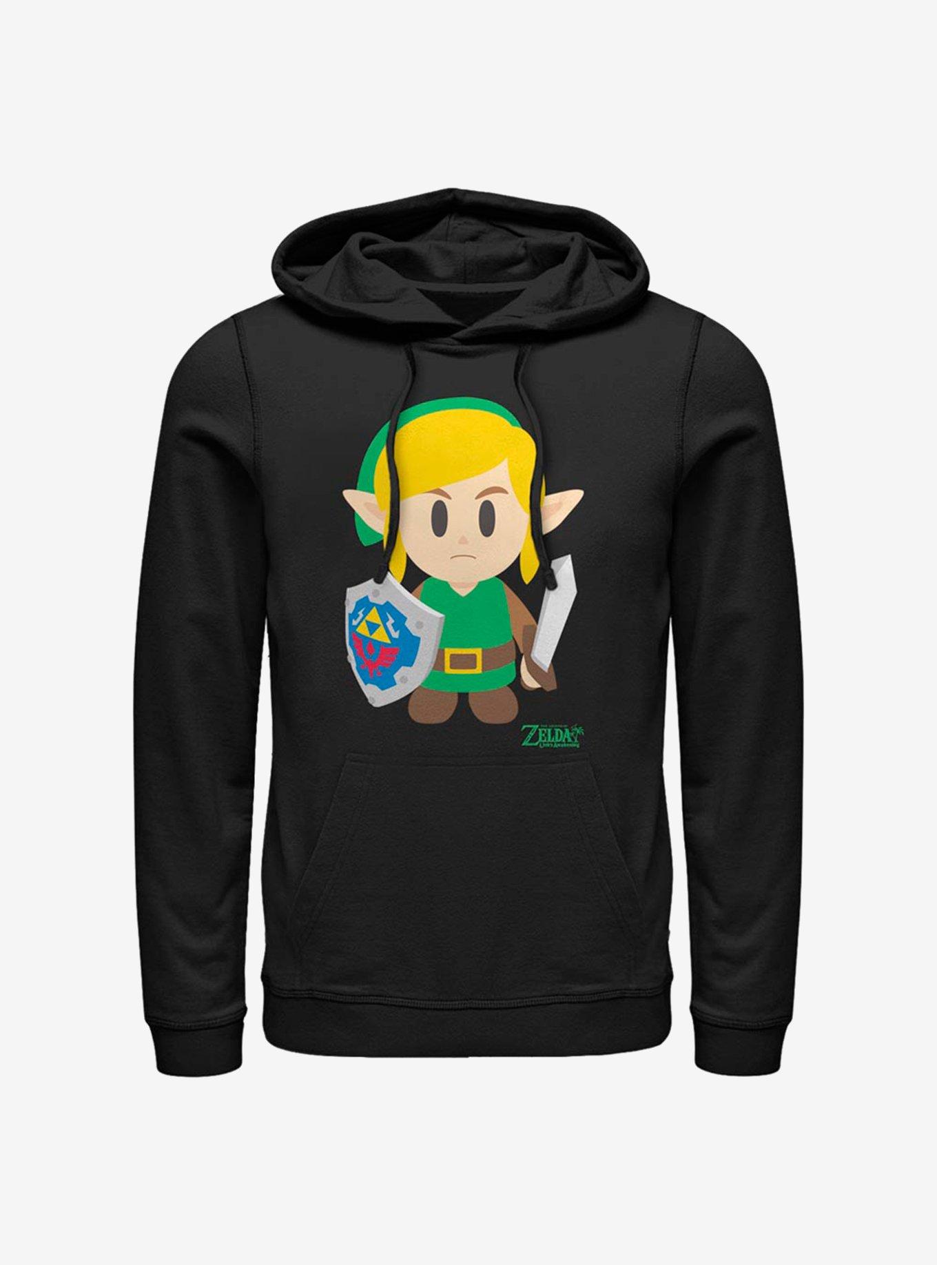 Nintendo The Legend Of Zelda: Link's Awakening Link Avatar Color Hoodie, BLACK, hi-res