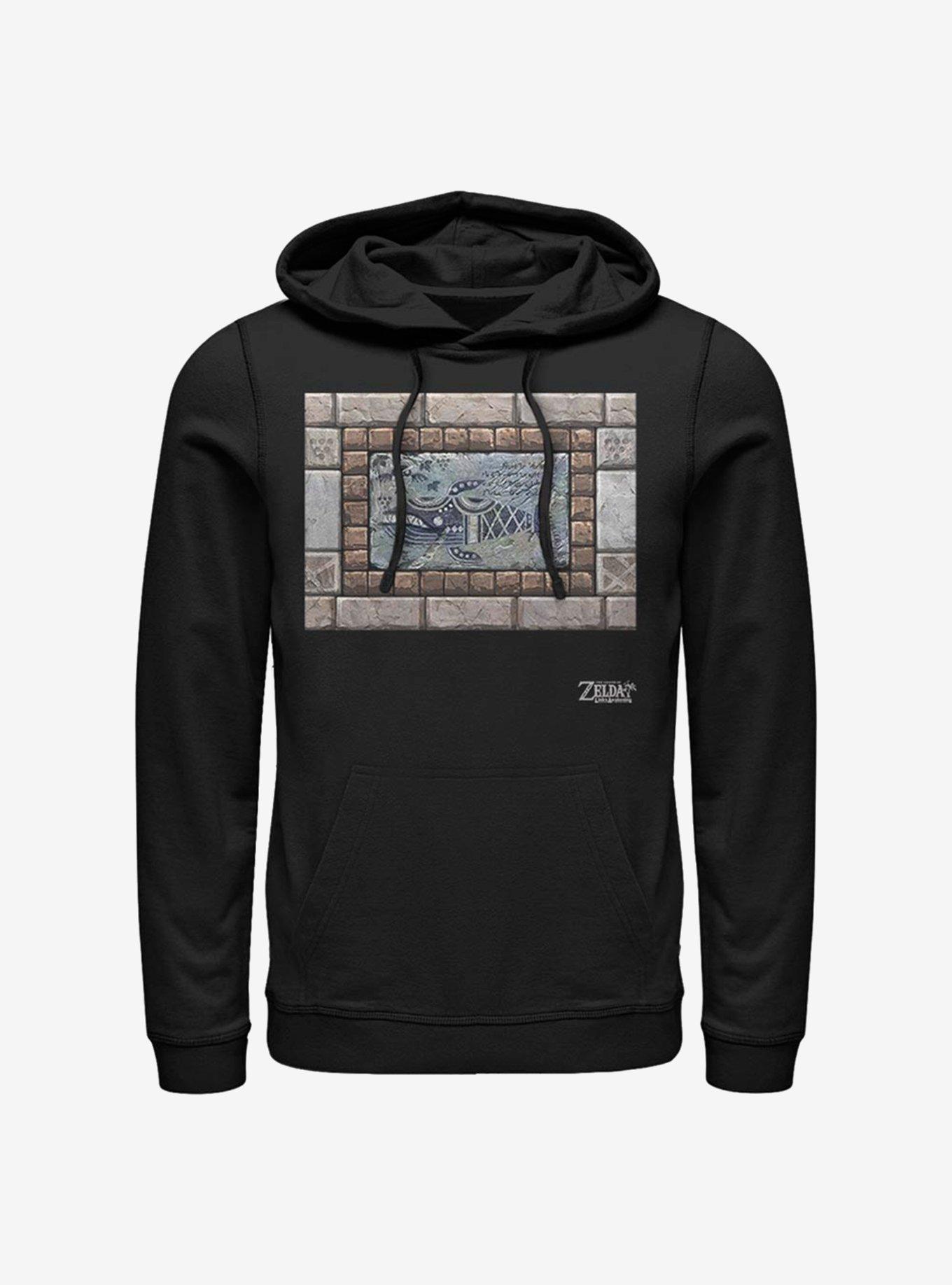 Nintendo The Legend Of Zelda: Link's Awakening Whale Tablet Hoodie, BLACK, hi-res