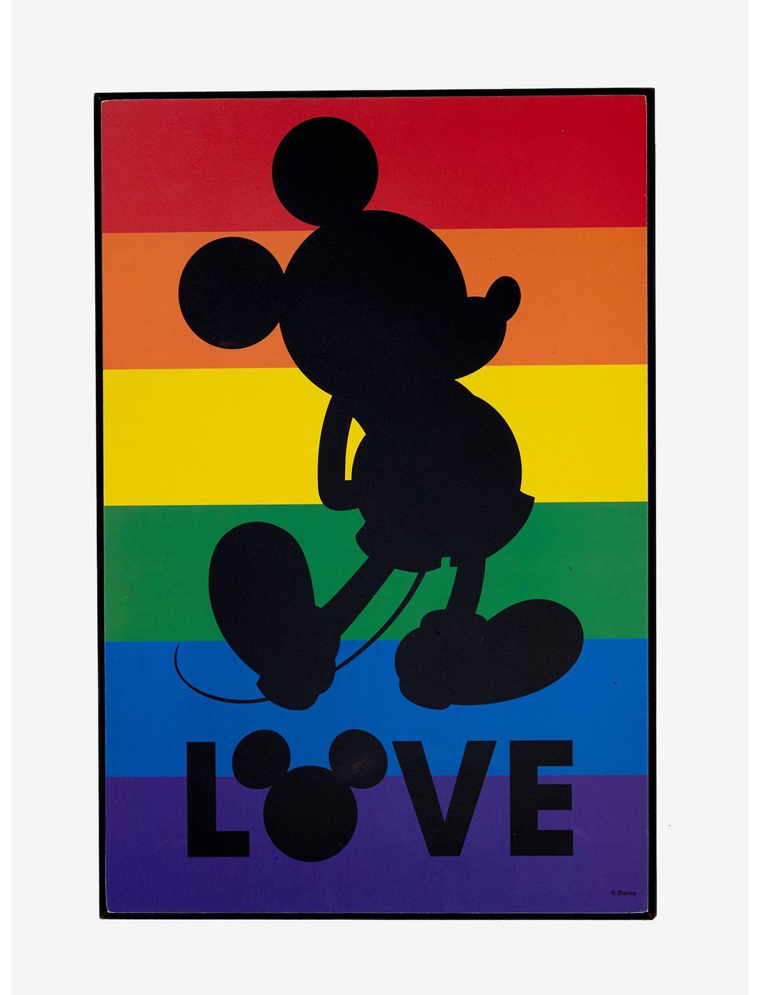 Disney Mickey Mouse Rainbow Wood Wall Art, , hi-res