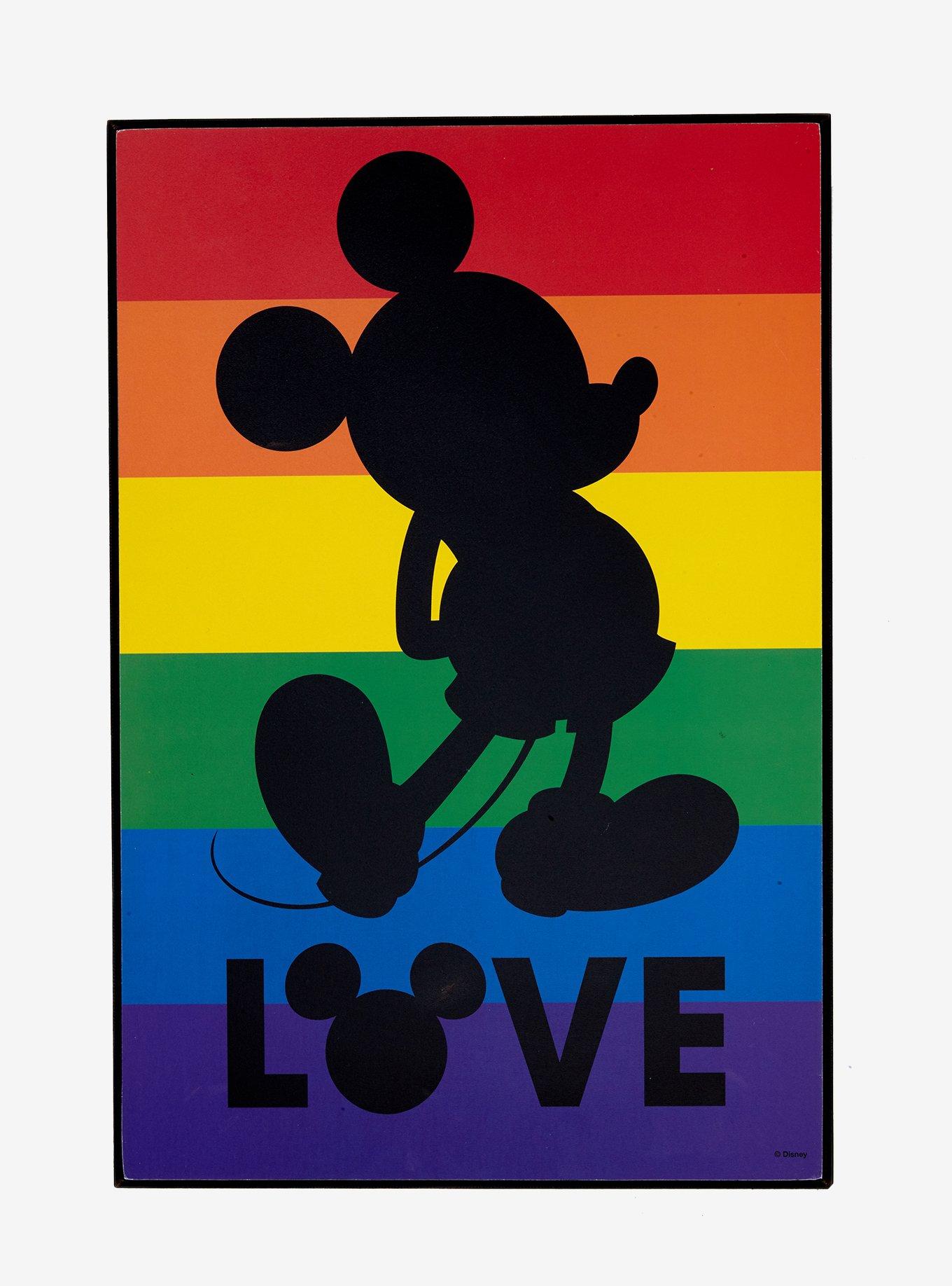 Disney Mickey Mouse Rainbow Wood Wall Art, , hi-res