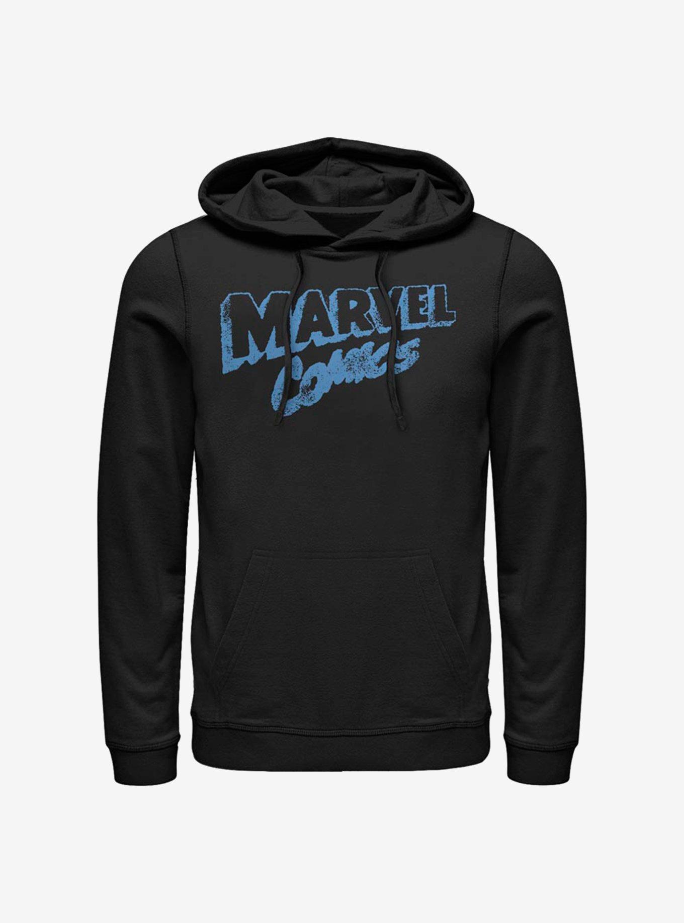 Marvel Retro Logo Hoodie, BLACK, hi-res