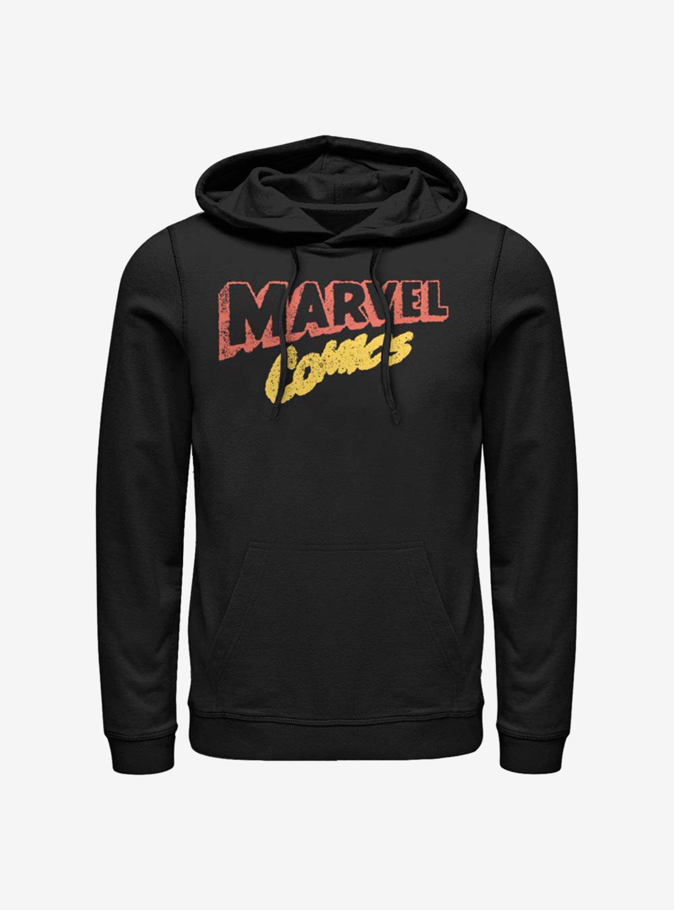 Marvel Retro Logo Hoodie, BLACK, hi-res