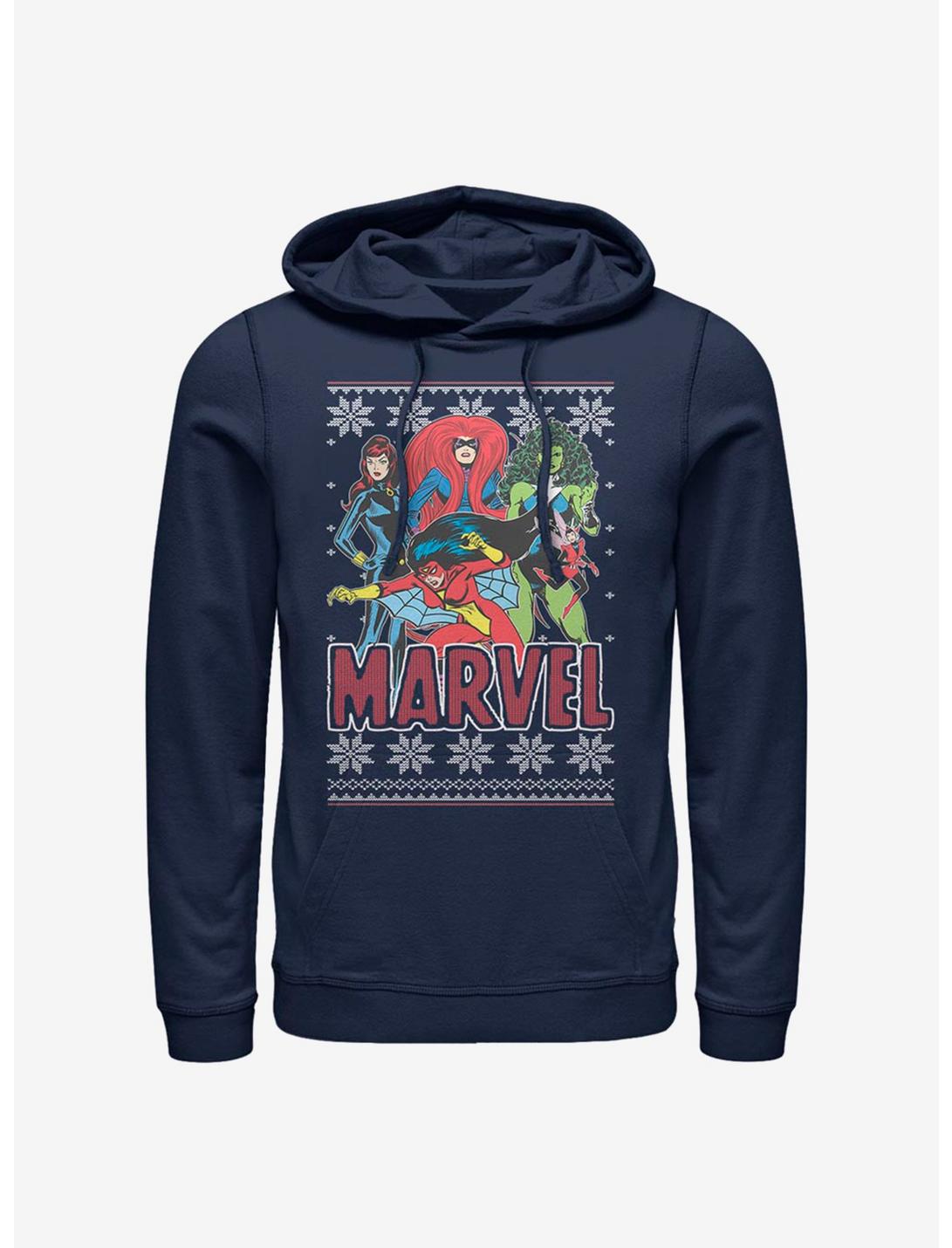 Marvel Sweater Heroines Hoodie, NAVY, hi-res