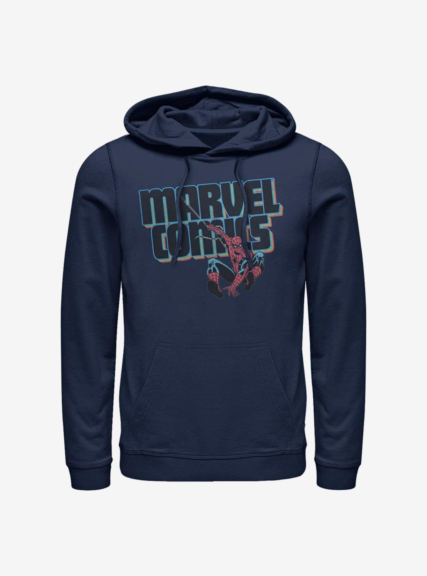 Marvel Spider-Man Comics Hoodie, NAVY, hi-res