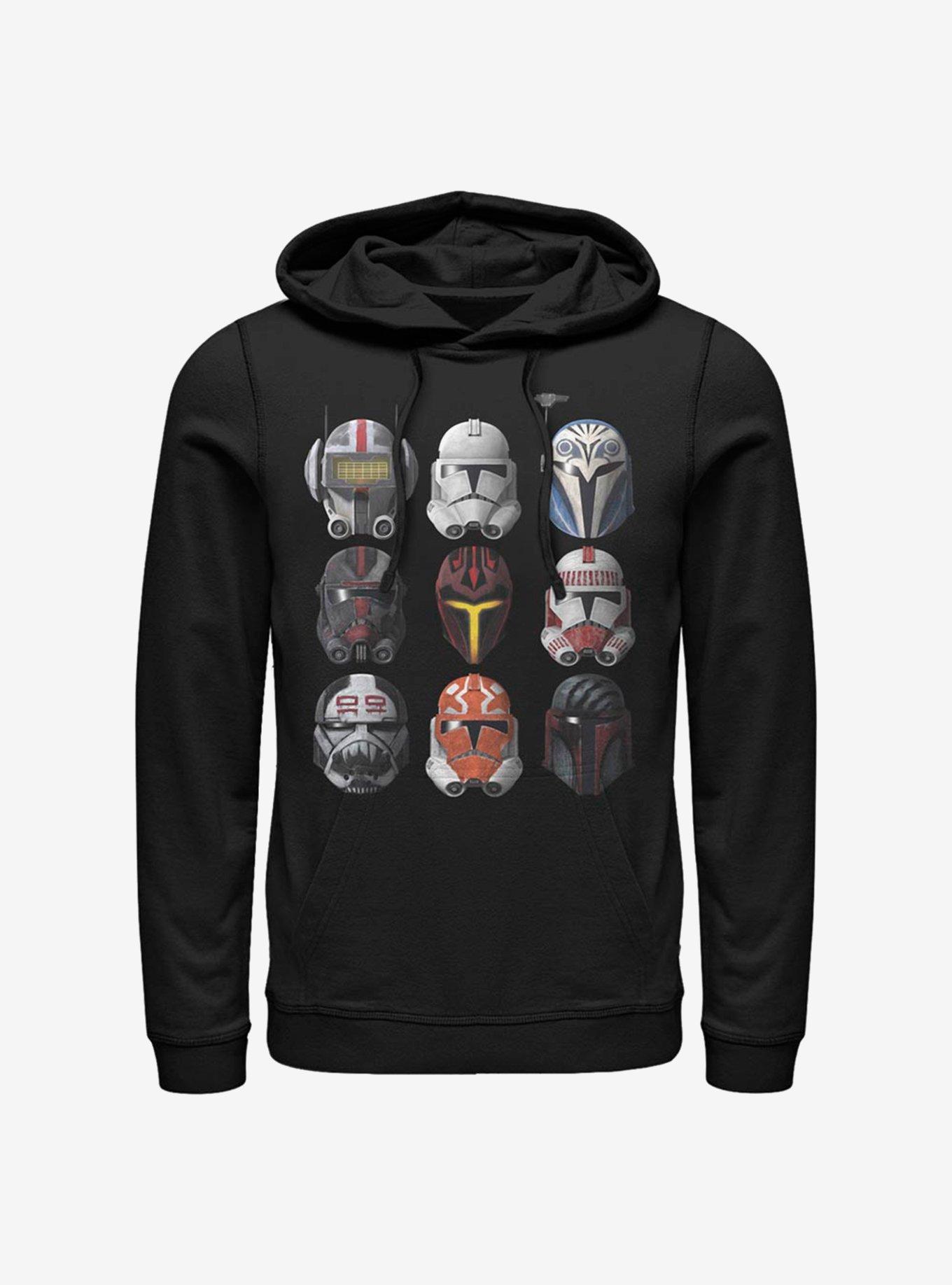 Star Wars: The Clone Wars Clone Helmets Hoodie, BLACK, hi-res