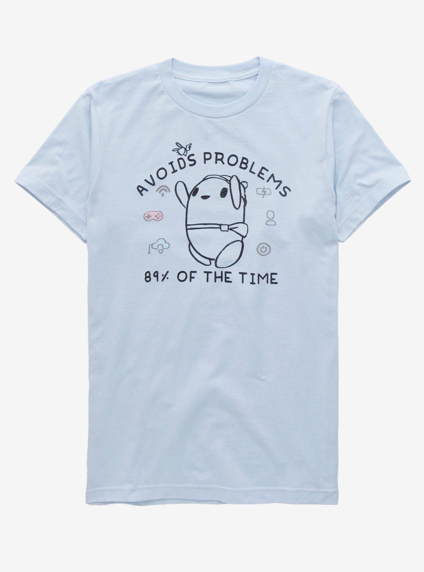 Ron's Gone Wrong Ron Avoids Problems T-Shirt - BoxLunch Exclusive, LIGHT BLUE, hi-res