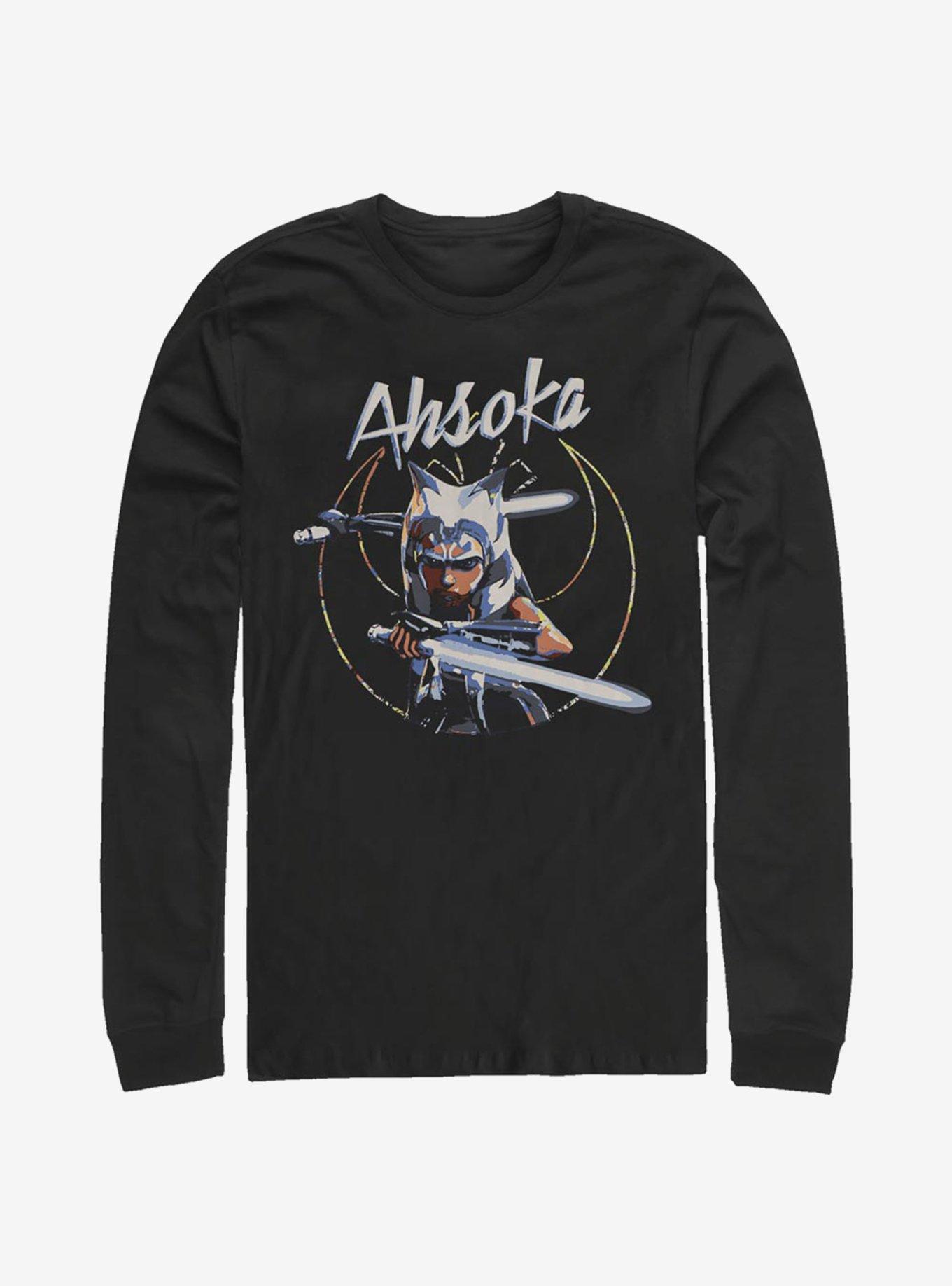 Star Wars: The Clone Wars Ahsoka Rebel Tano Long-Sleeve T-Shirt, BLACK, hi-res