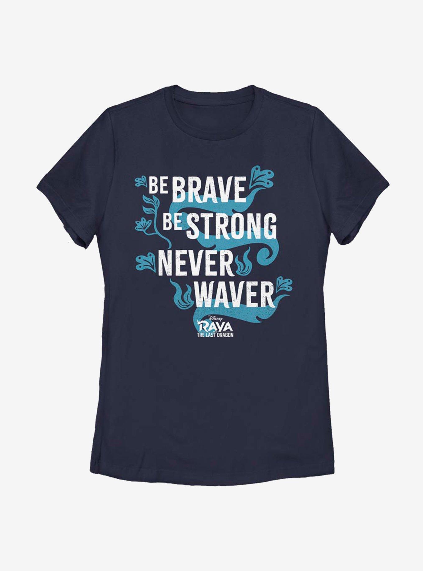 Disney Raya And The Last Dragon Be Brave Womens T-Shirt, NAVY, hi-res