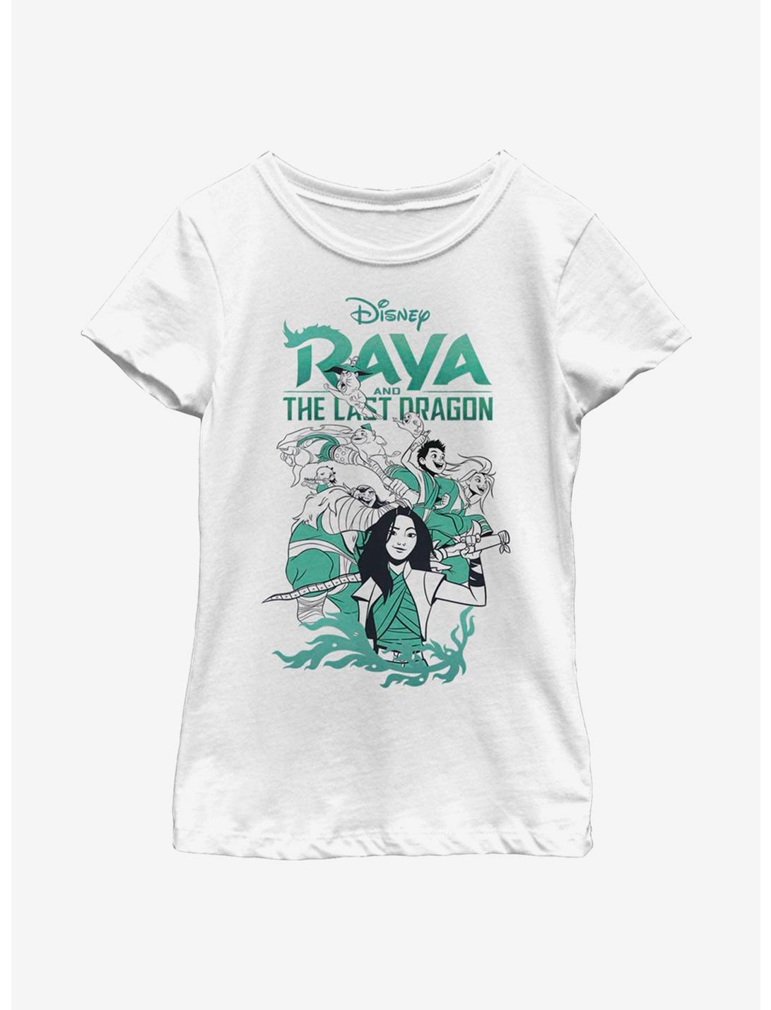 Disney Raya And The Last Dragon Raya Action Youth Girls T-Shirt, WHITE, hi-res