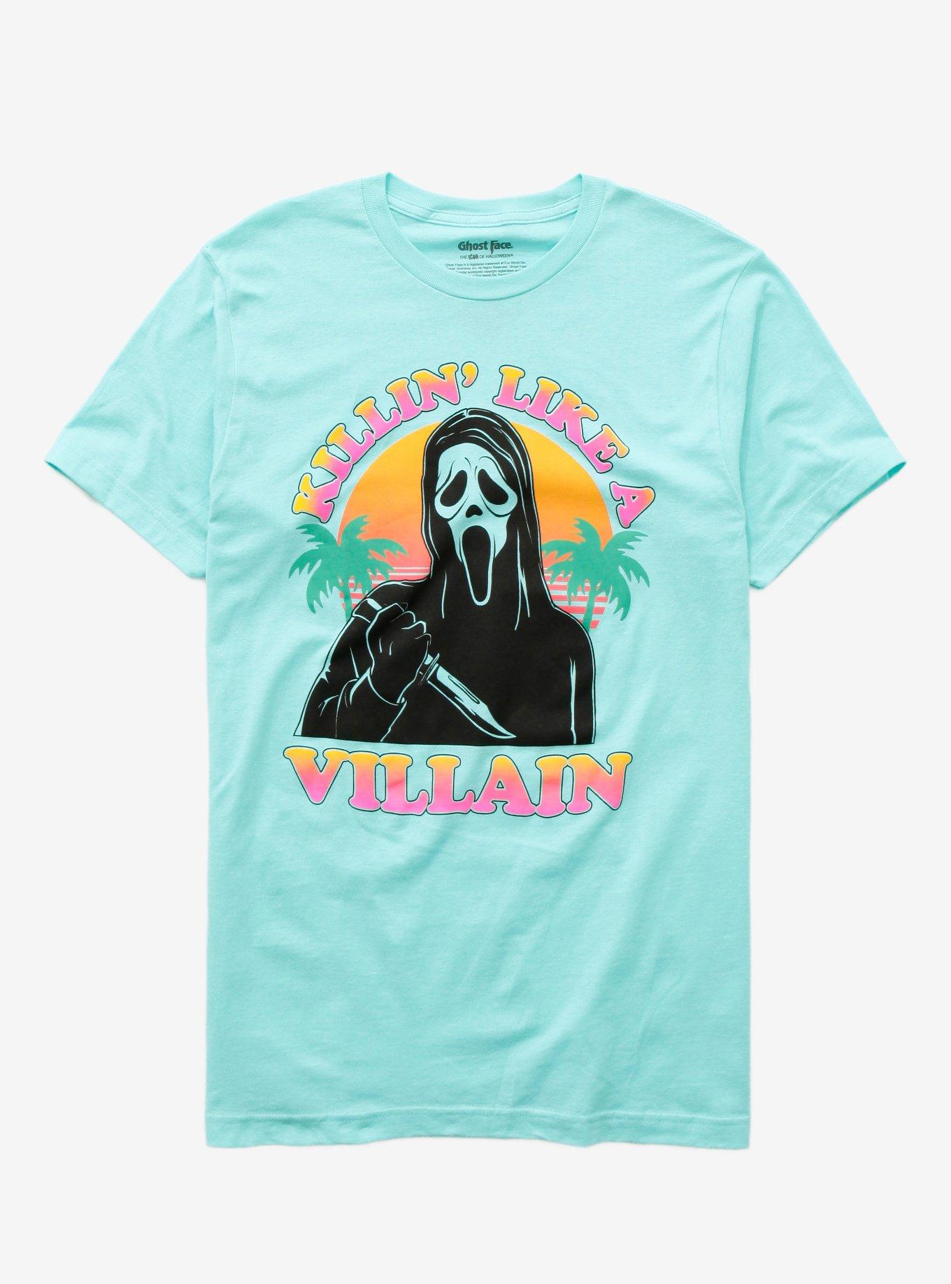 Scream Ghost Face Tropical T-Shirt, MINT, hi-res