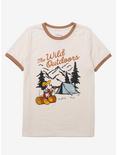 Disney Mickey Mouse Wild Outdoors Women’s Ringer T-Shirt - BoxLunch Exclusive, CREAM, hi-res