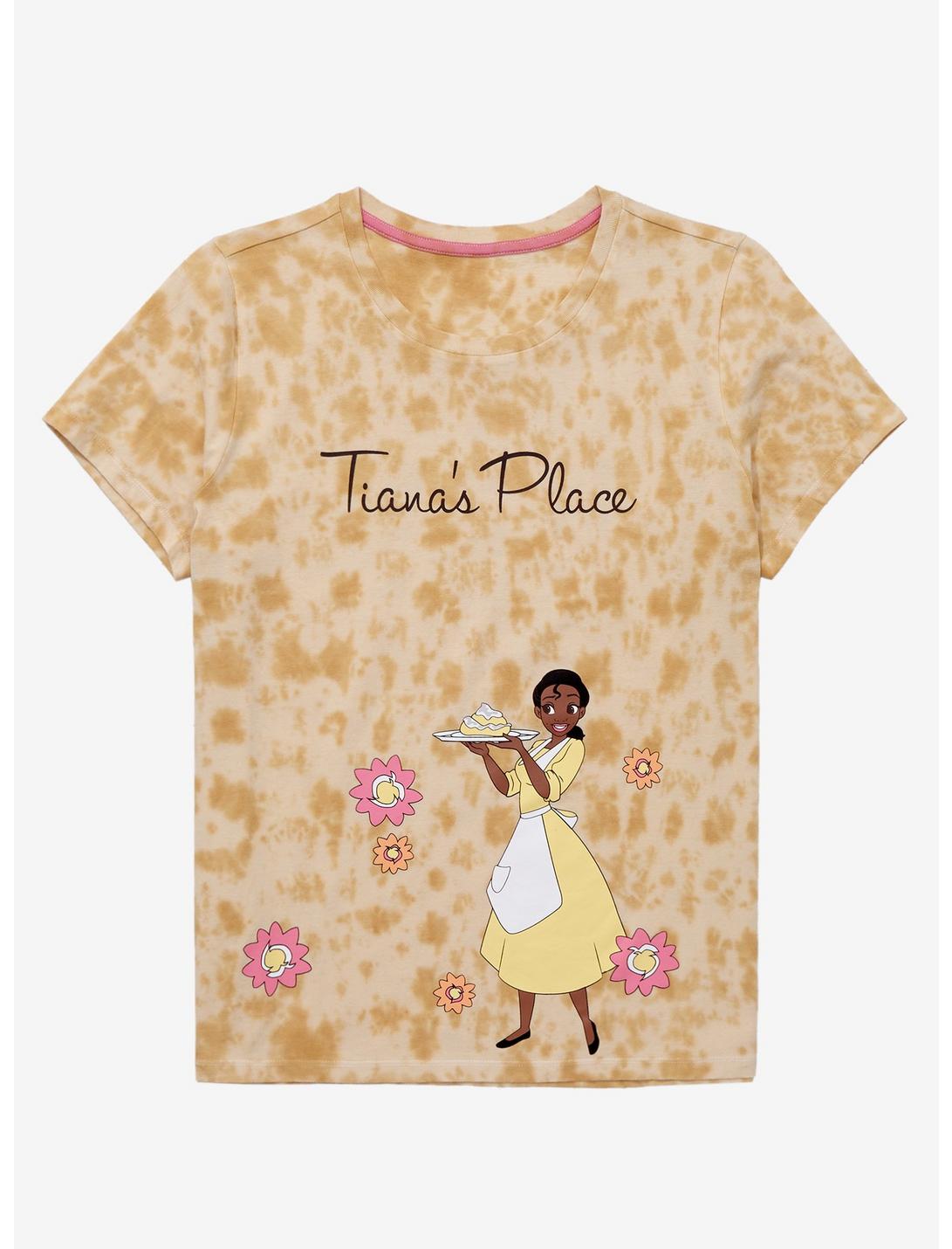 Disney The Princess and the Frog Tiana's Place Tie-Dye Women's T-Shirt - BoxLunch Exclusive, GOLD, hi-res
