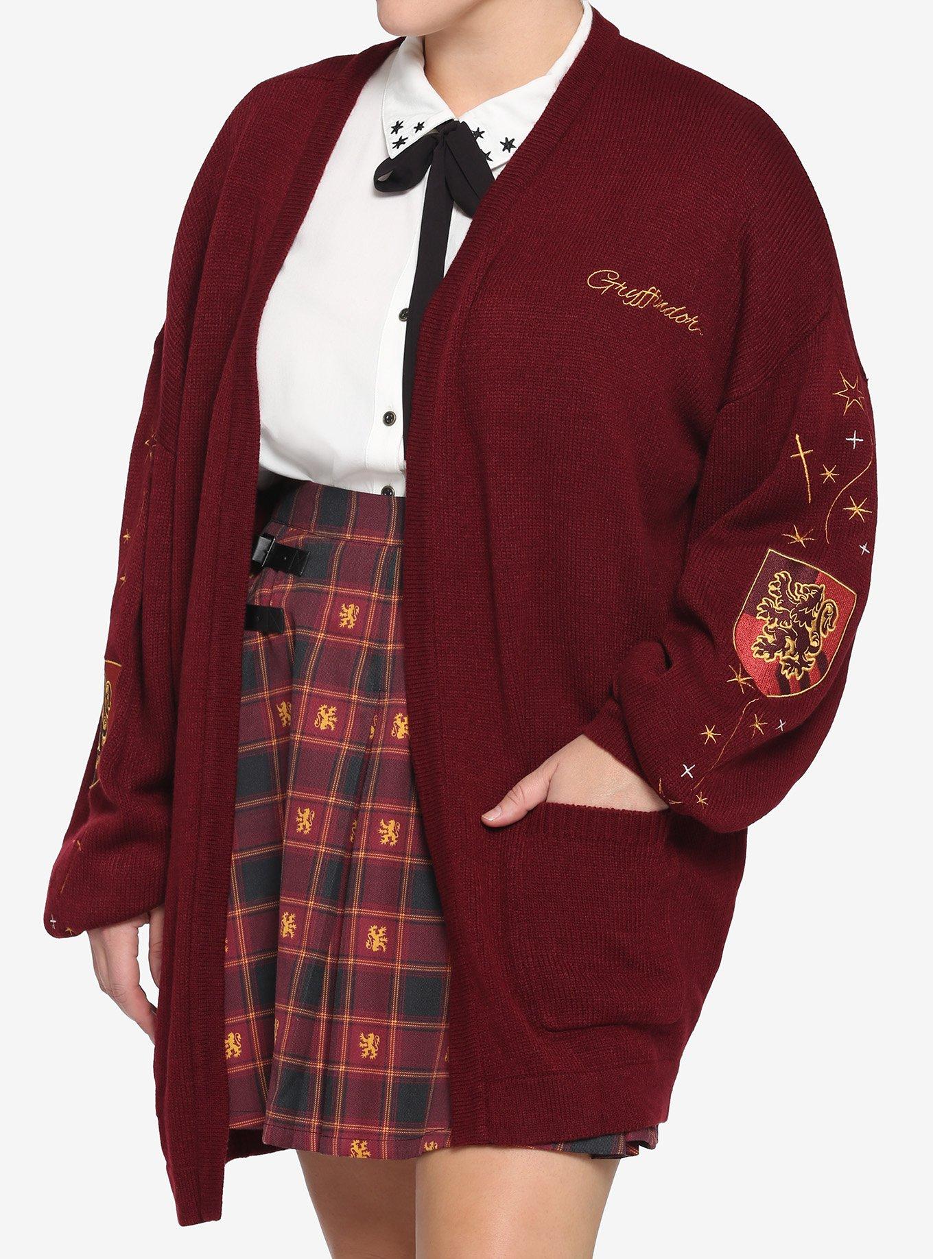 Harry Potter Gryffindor Oversized Open Cardigan Plus Size Her