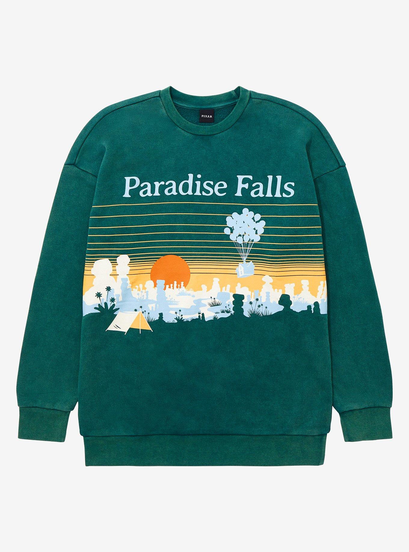 Disney Pixar Up Paradise Falls Scenic Crewneck - BoxLunch Exclusive, SAGE, hi-res