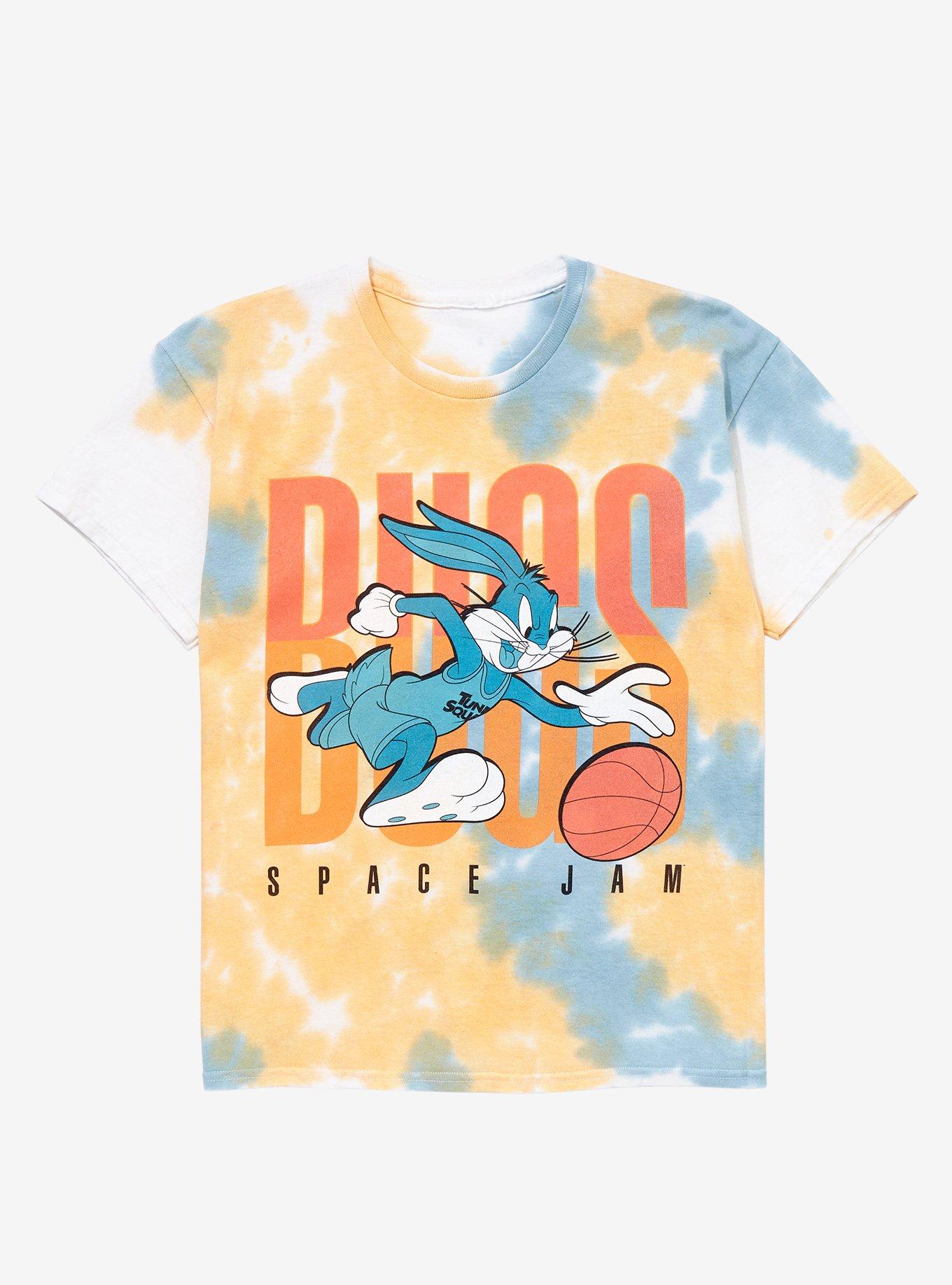 Space Jam: A New Legacy Bugs Bunny Tie-Dye Youth T-Shirt - BoxLunch Exclusive, ORANGE, hi-res
