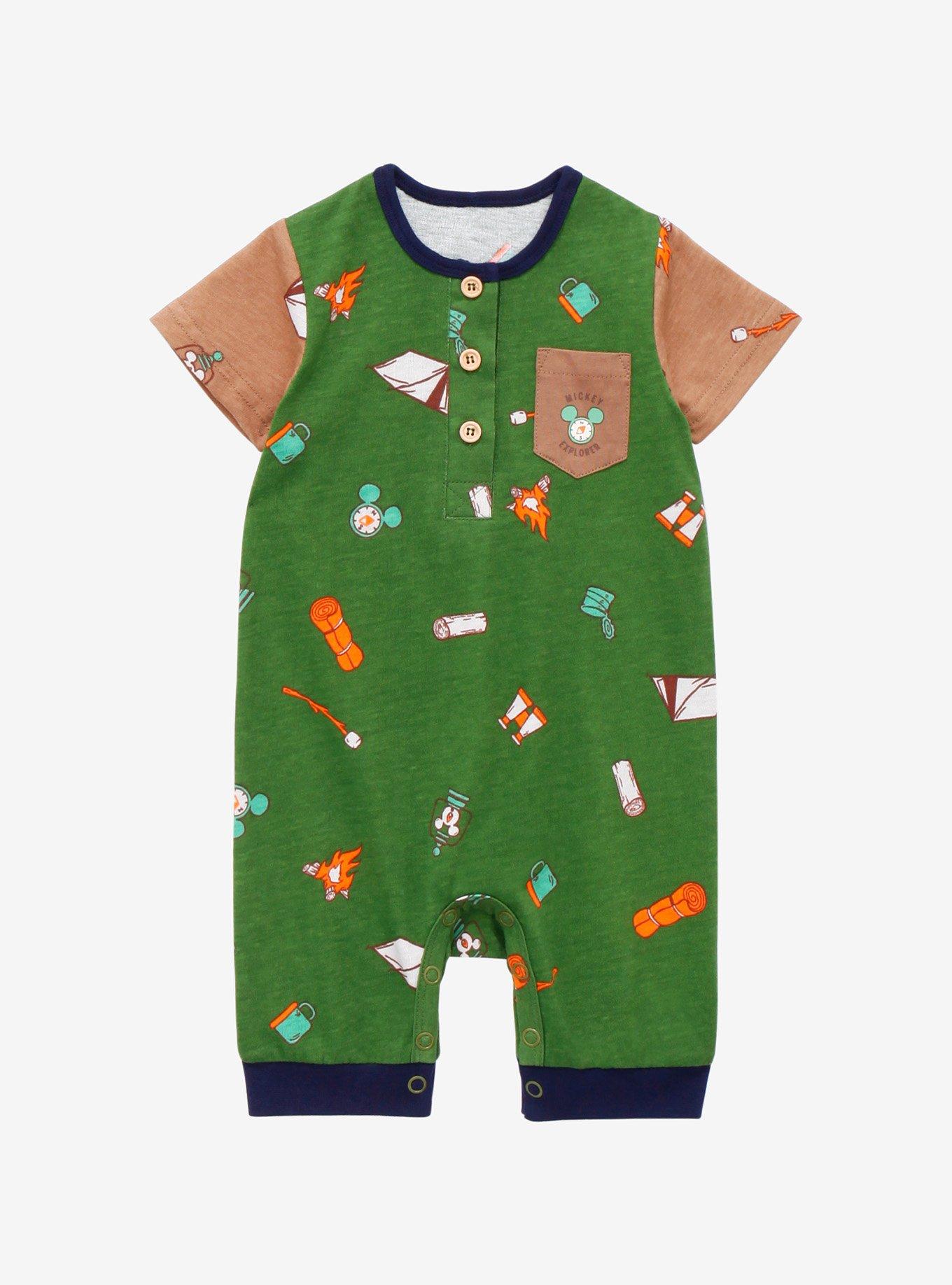 Our Universe Disney Mickey Explorer Infant One-Piece - BoxLunch Exclusive, FOREST, hi-res
