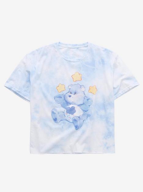 Care Bears Grumpy Bear Tie-Dye Girls Crop T-Shirt | Hot Topic