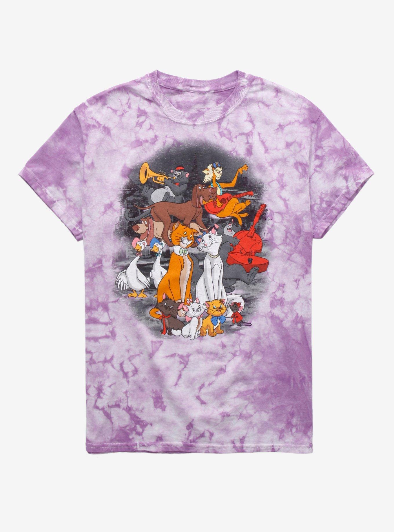 Disney The Aristocats Music Tie-Dye Boyfriend Fit Girls T-Shirt, MULTI, hi-res