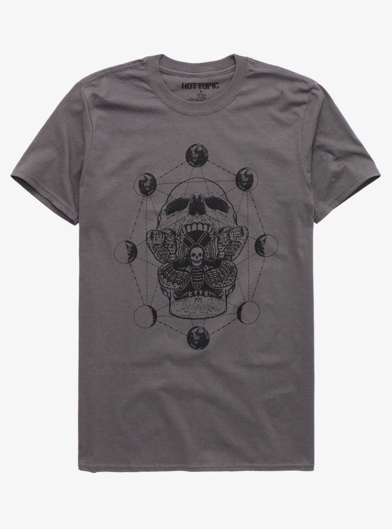 Death's-Head Moth Phases T-Shirt, BLACK, hi-res