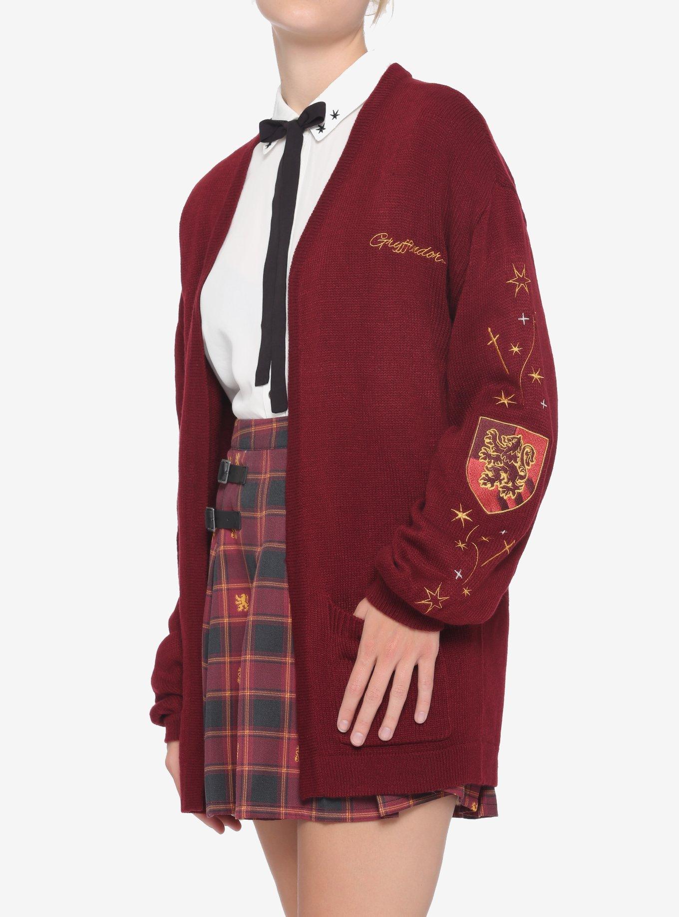 Harry Potter Gryffindor Oversized Girls Open Cardigan Hottopic