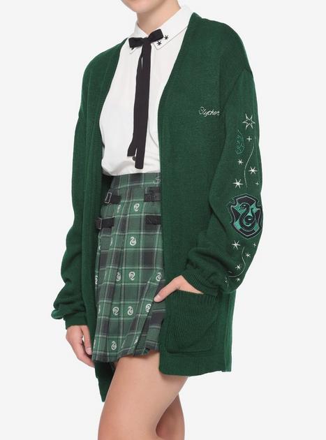 Harry Potter Slytherin Oversized Girls Open Cardigan Hot Topic