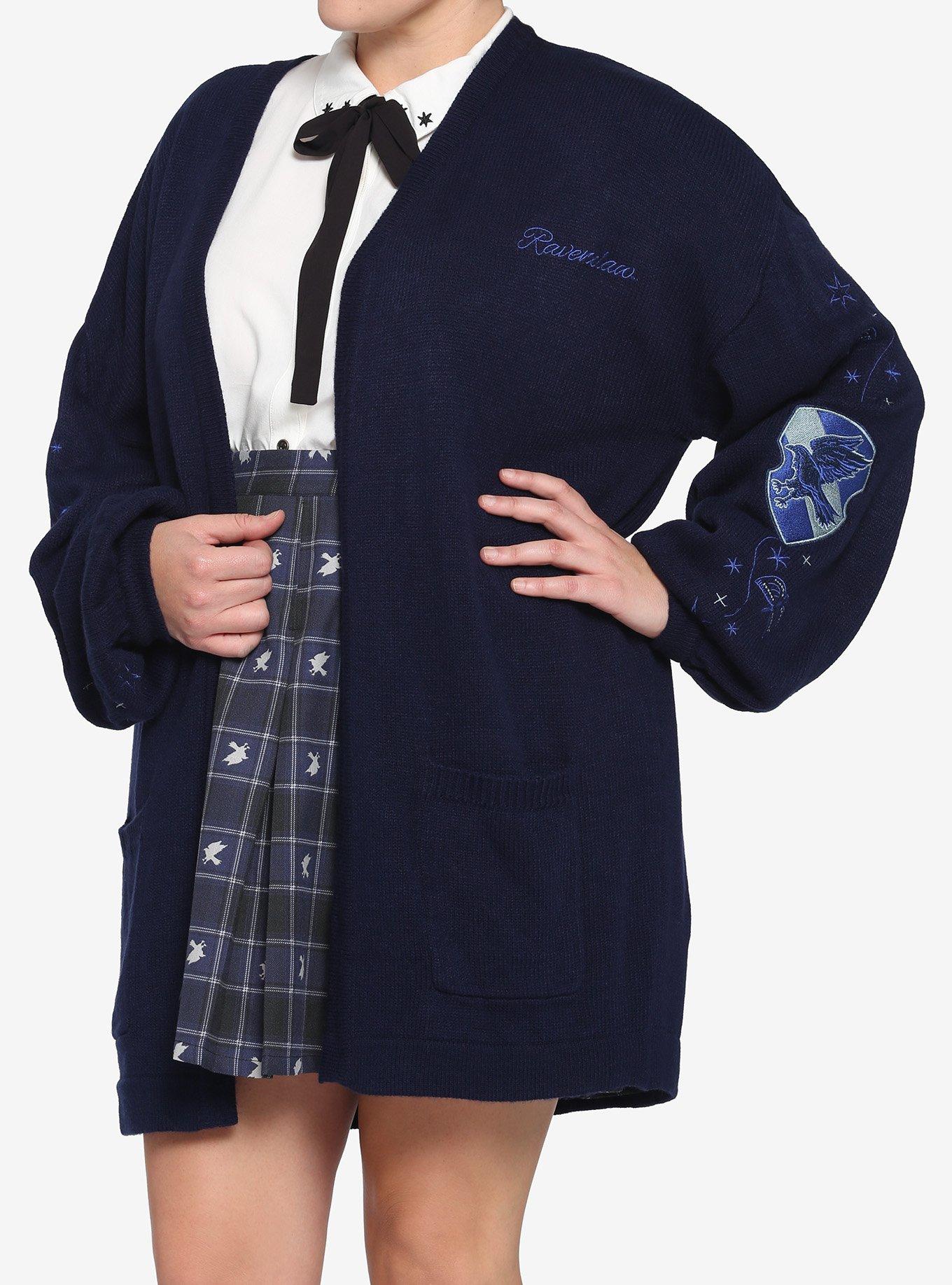 Harry Potter Ravenclaw Oversized Girls Open Cardigan Plus Size, MULTI, hi-res