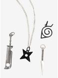 Naruto Shippuden Interchangeable Weapon Charm Necklace - BoxLunch Exclusive, , hi-res