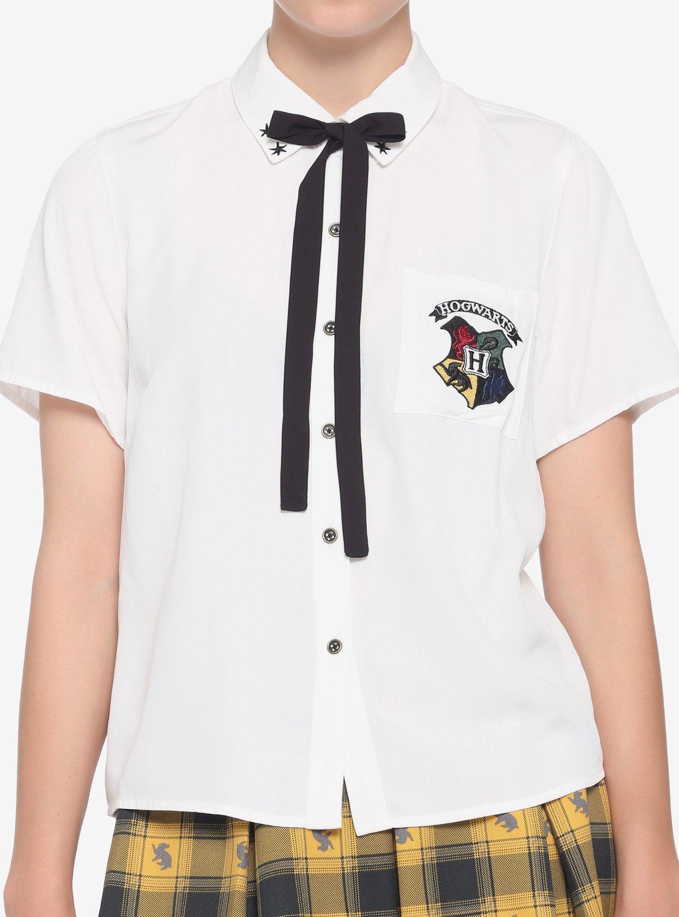 Harry Potter Hogwarts Girls Woven Button-Up Top | Hot