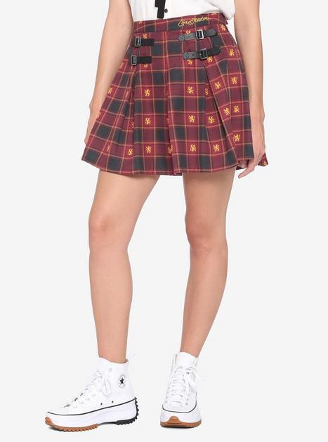 Harry Potter Gryffindor Plaid Pleated Skirt | Hot Topic