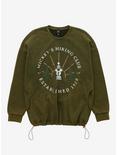 Our Universe Disney Mickey Mouse Hiking Club Crewneck - BoxLunch Exclusive, OLIVE, hi-res